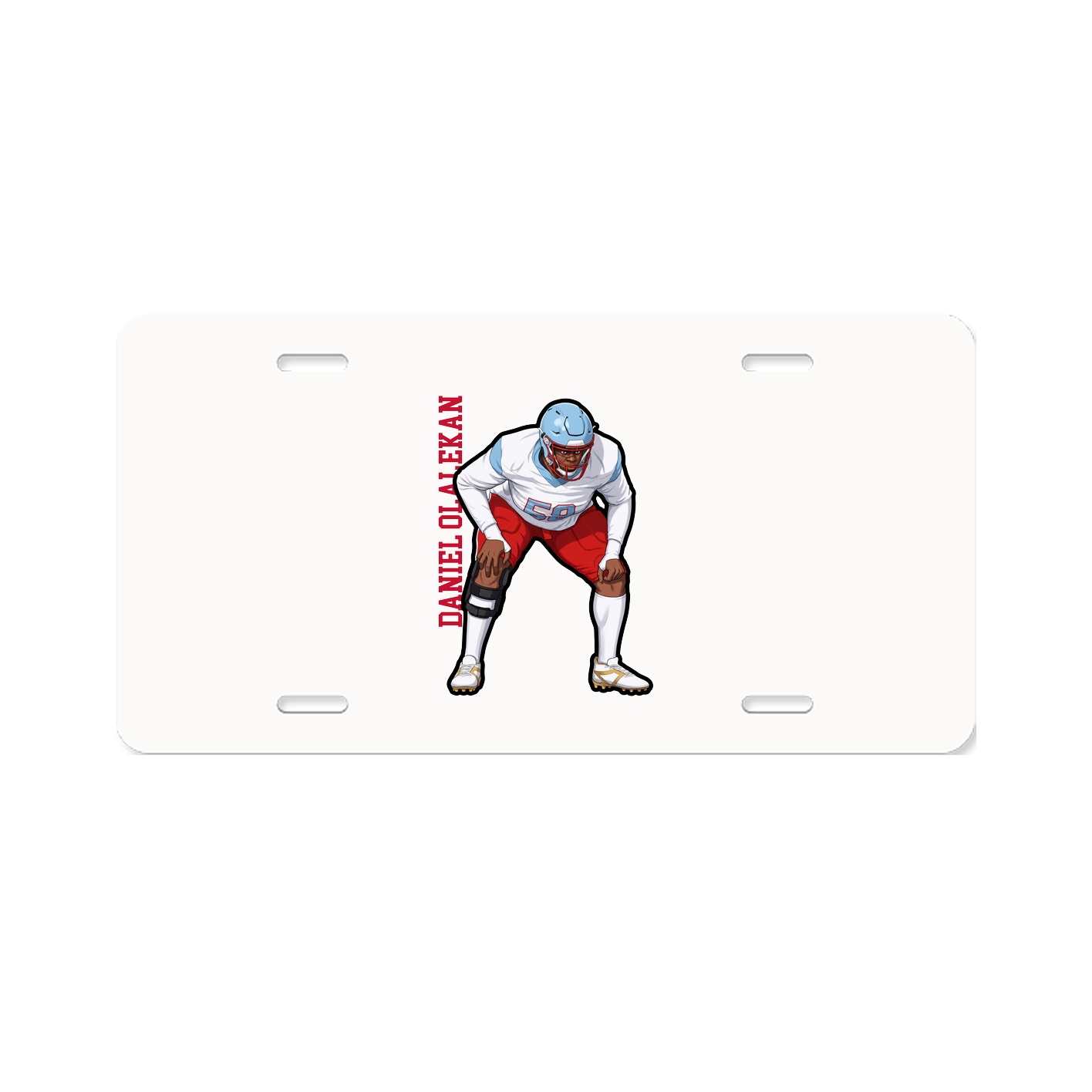 License Plate — Name Vertical in Classic