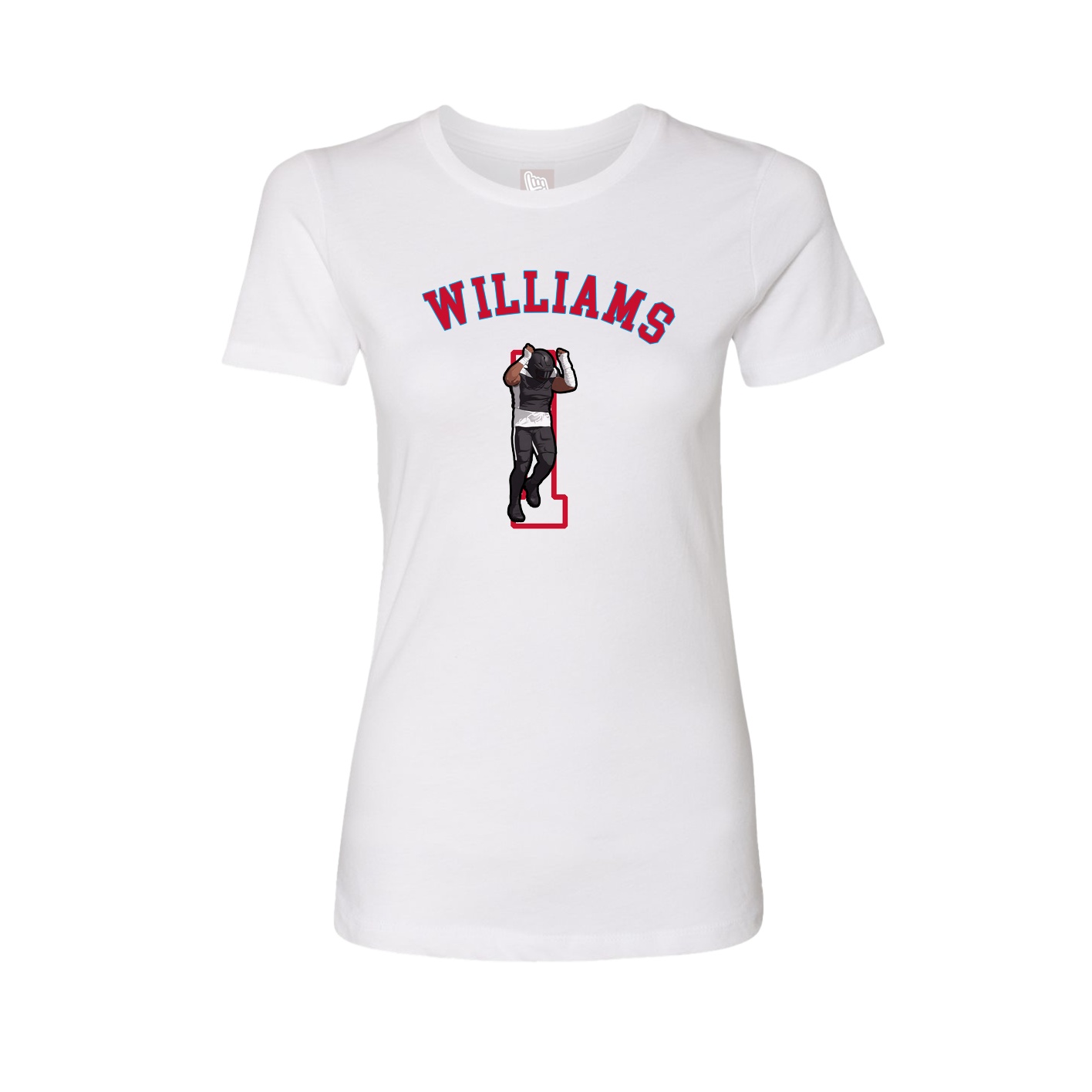 Fitted Women's Tee — Shirsey Arch in White