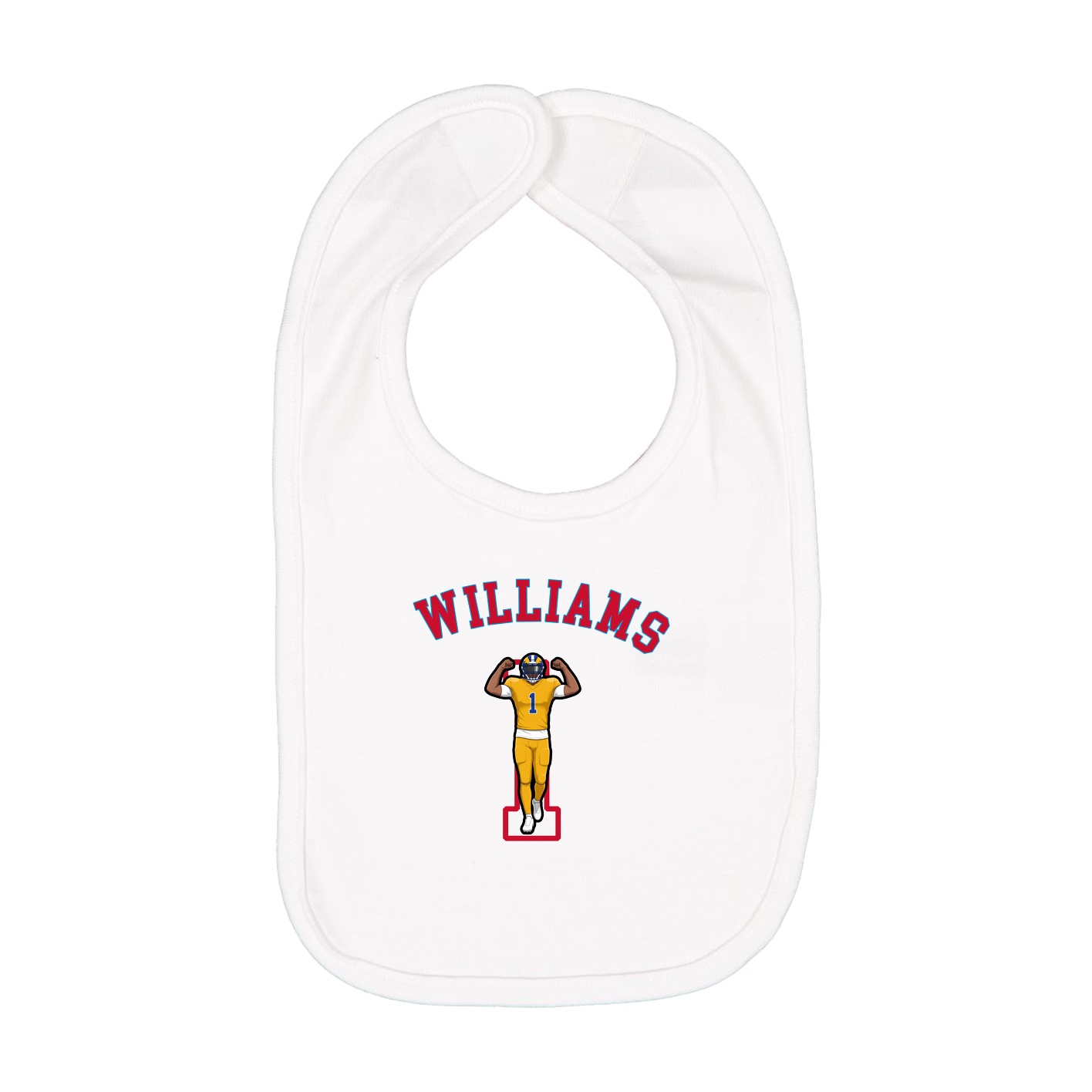 Infant Bib — Shirsey Arch in White
