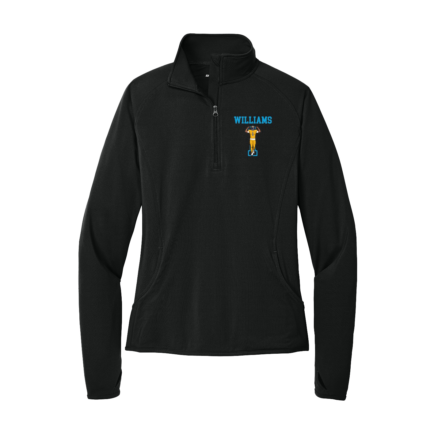 Women's Q-Zip Pullover — Shirsey in Black
