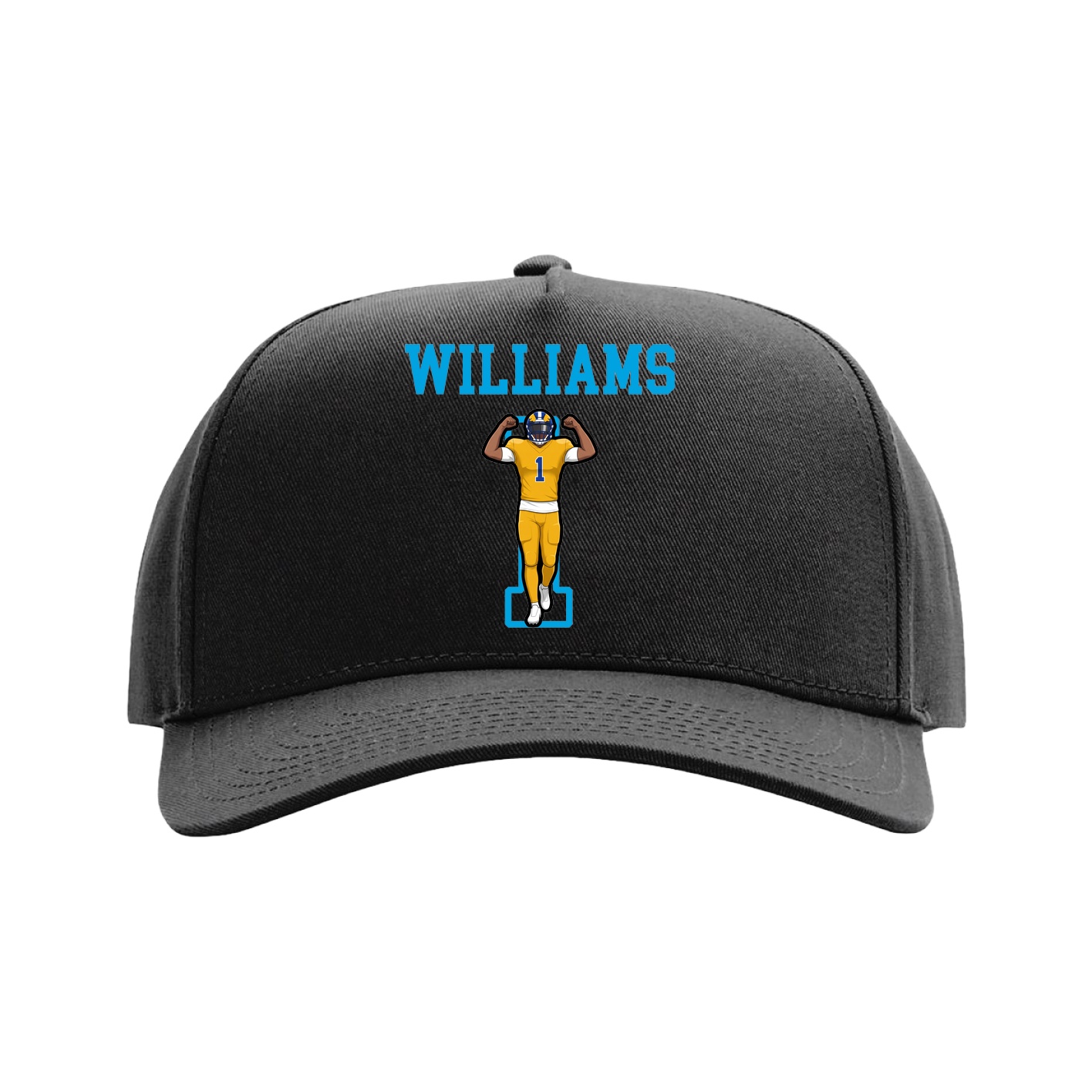 Full Fabric Five-Panel Champ Cap — Shirsey in Black