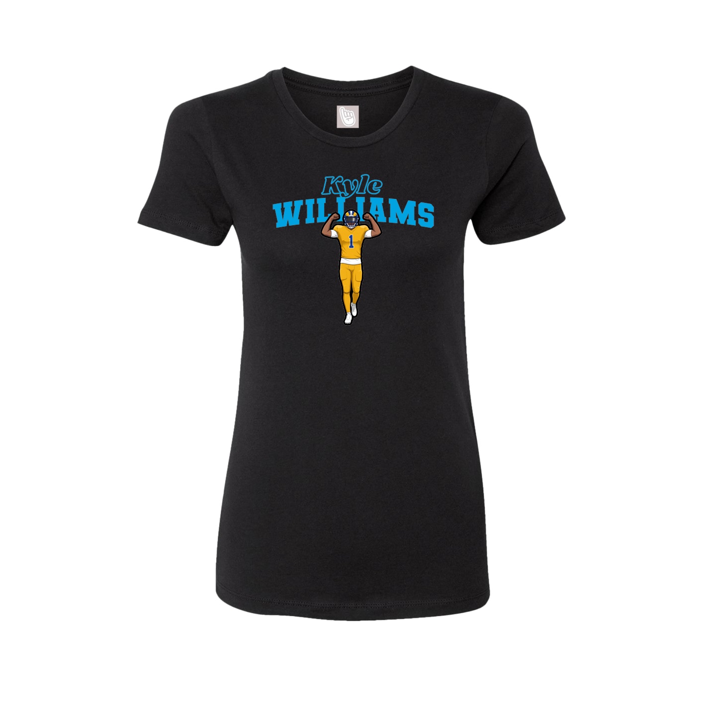 Fitted Women's Tee — Name Arch in Black