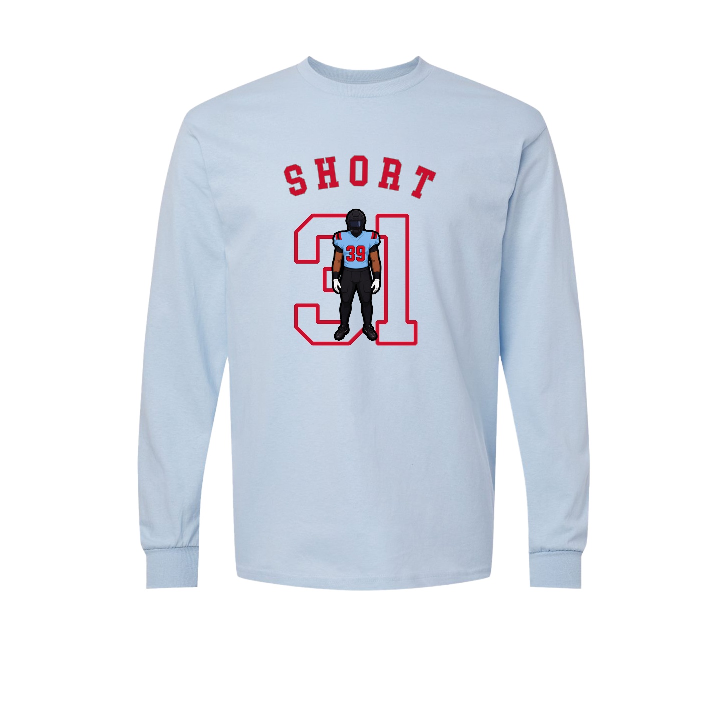 Long Sleeve Tee — Shirsey Arch in Light Blue