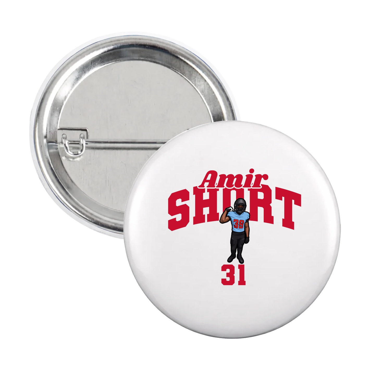 Game Day Button — Signature Arch in White