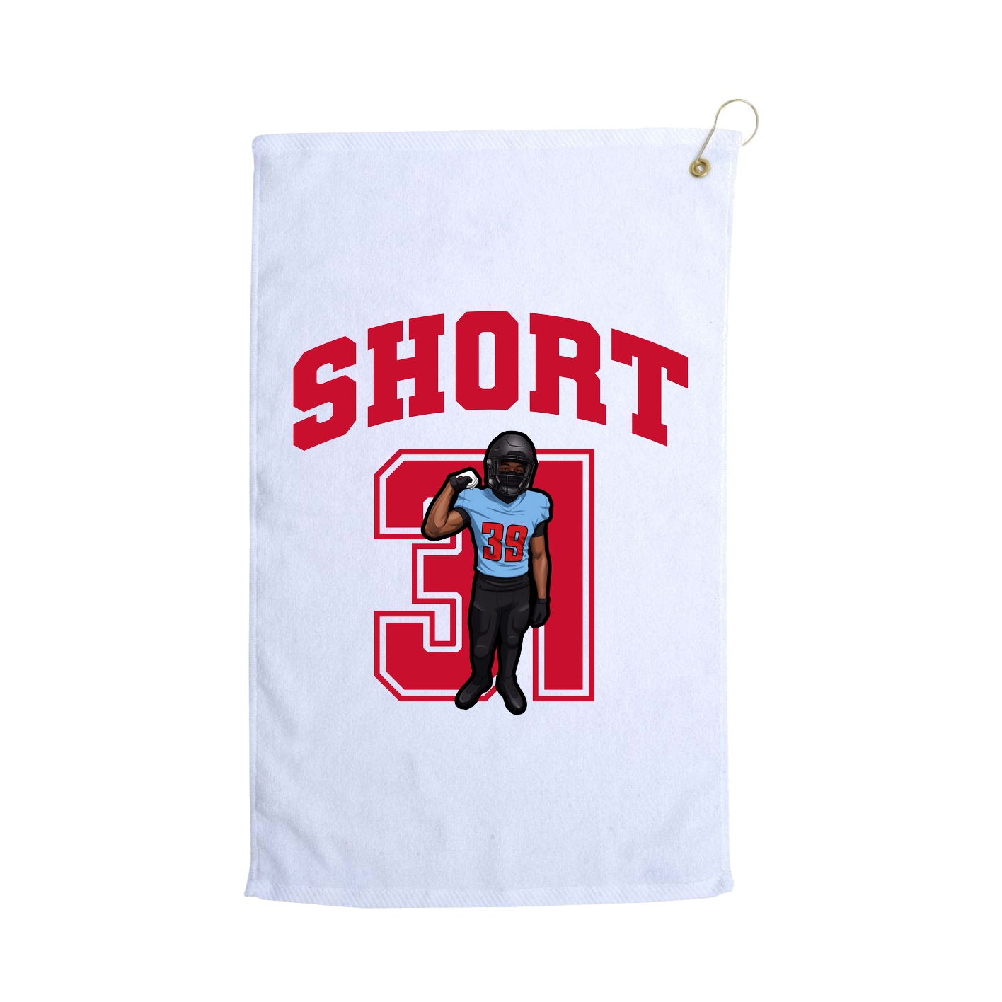 Golf Towel — Number in White