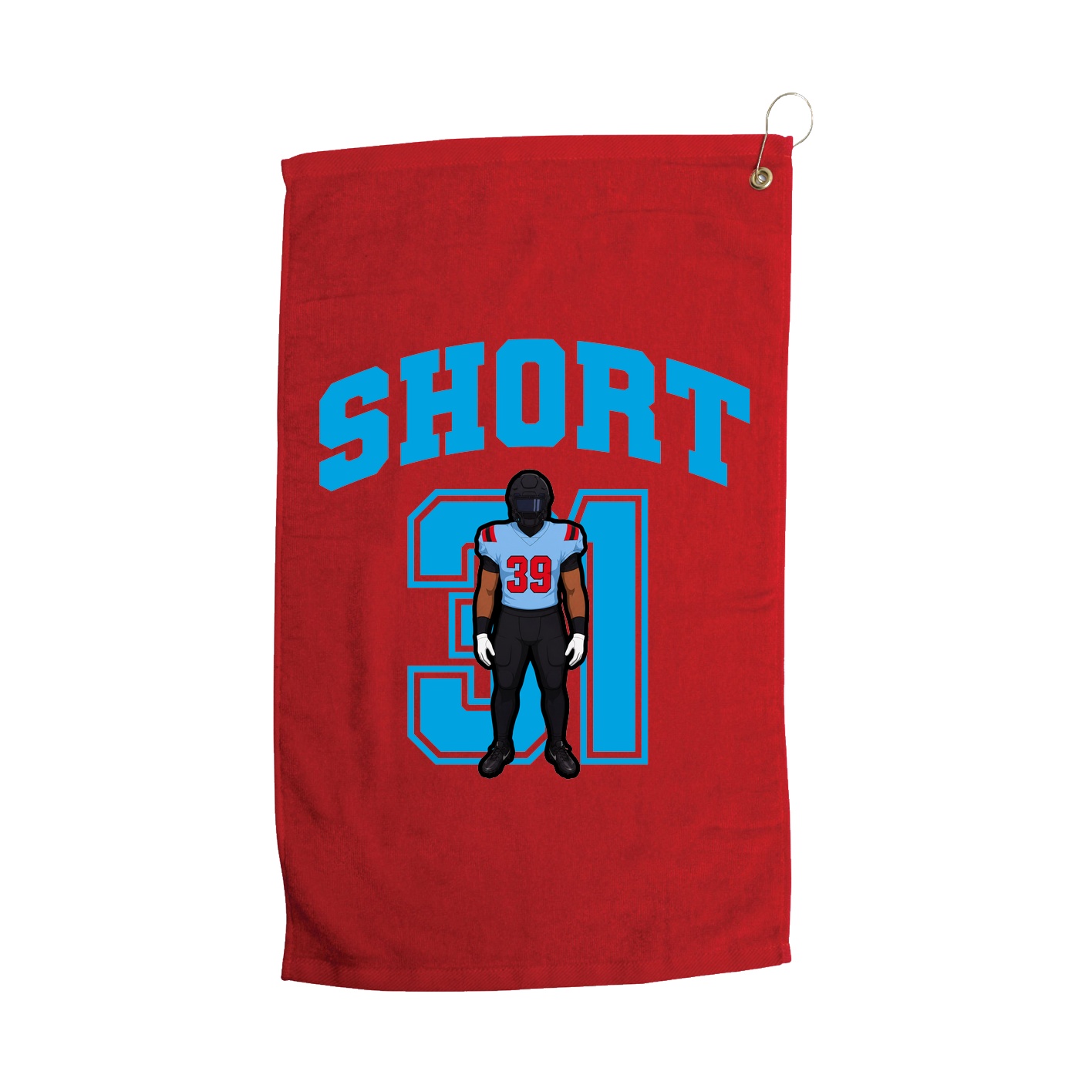 Golf Towel — Number in Red