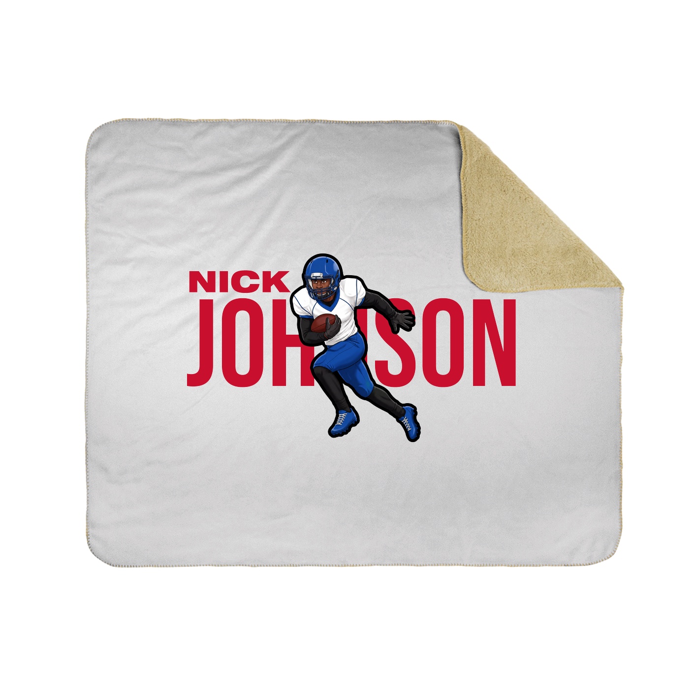 Throw Blanket — Player Name in White