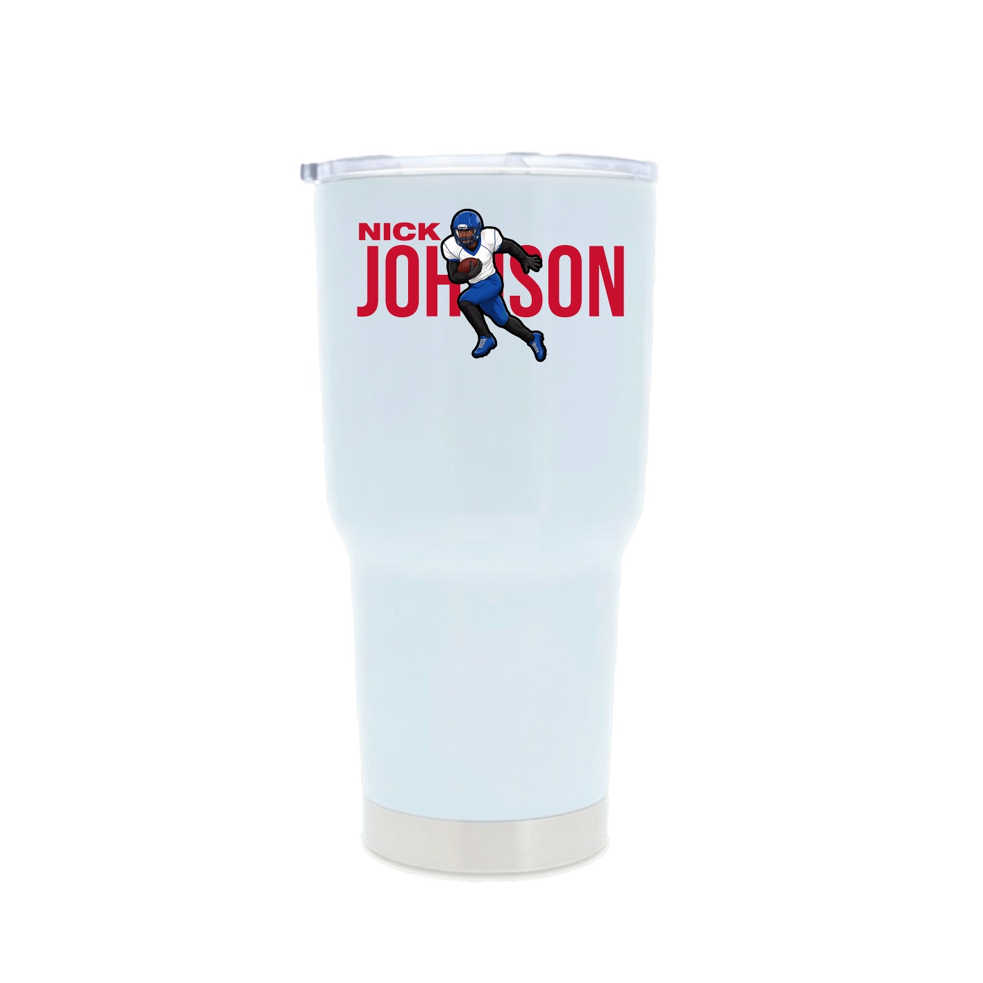 30oz Stainless Steel Tumbler — Player Name in White