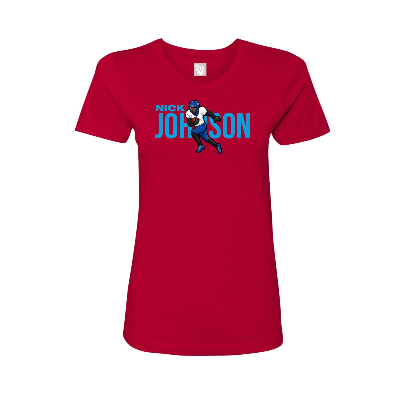 Fitted Women's Tee — Player Name in Red