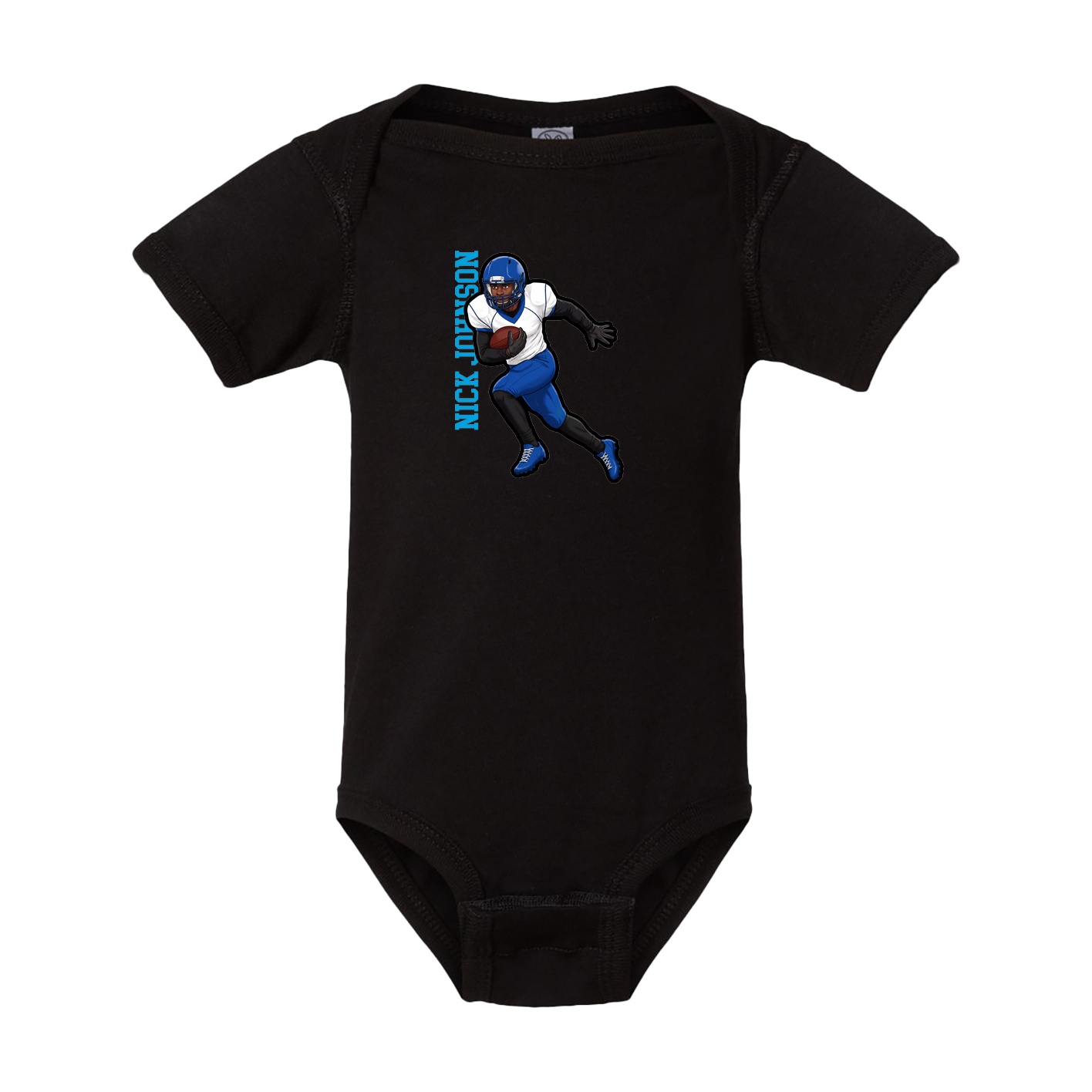 Baby Onesie — Name Vertical in Black