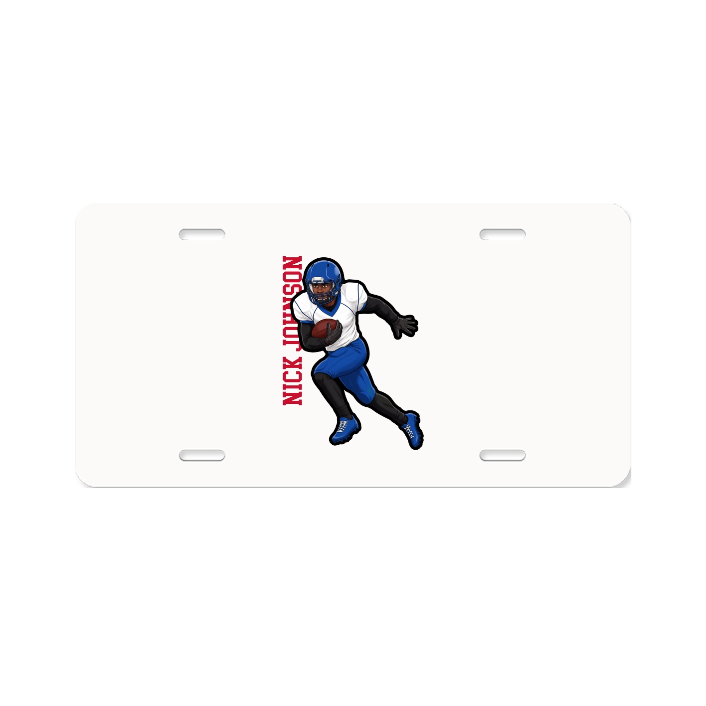 License Plate — Name Vertical in Classic