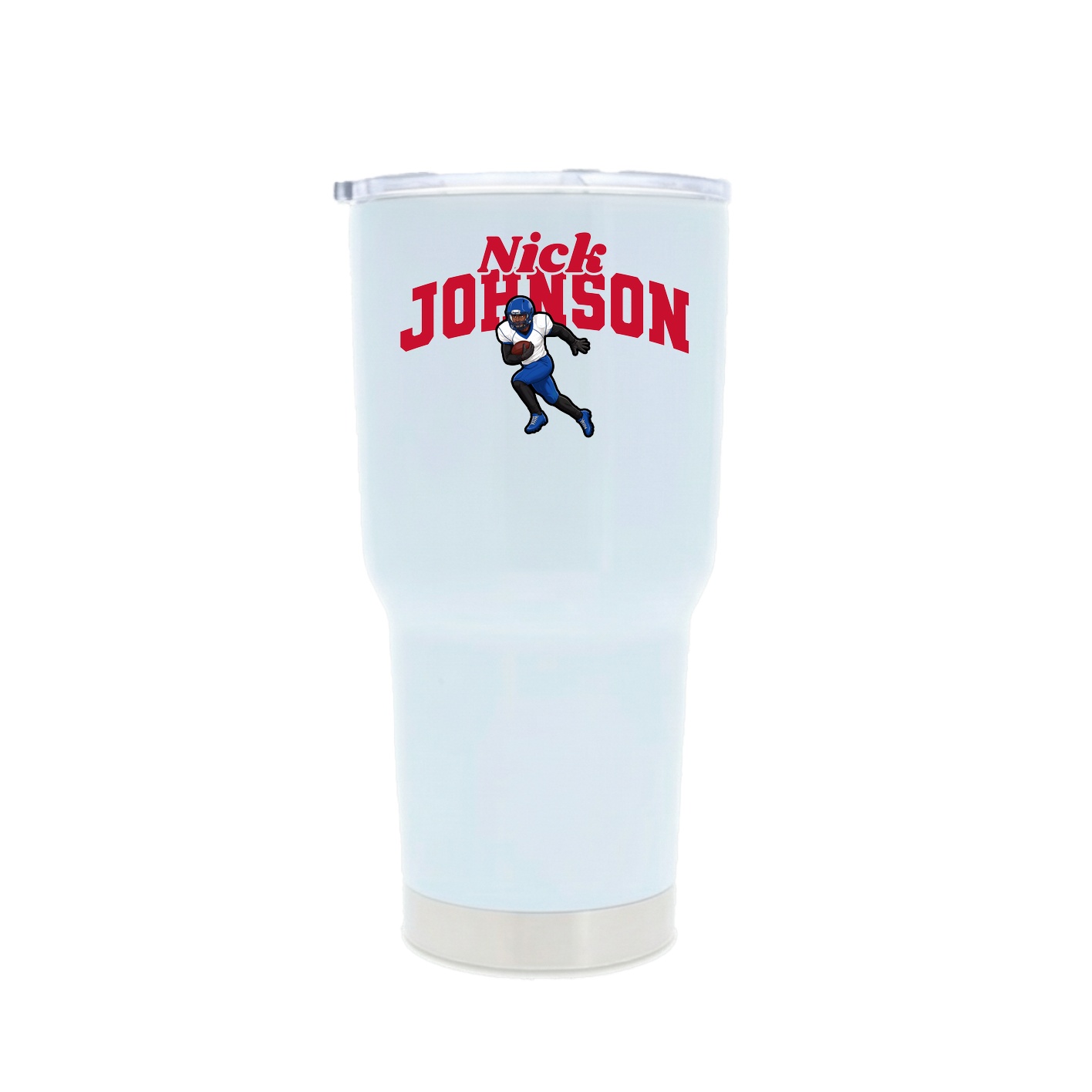 30oz Stainless Steel Tumbler — Signature Arch in White