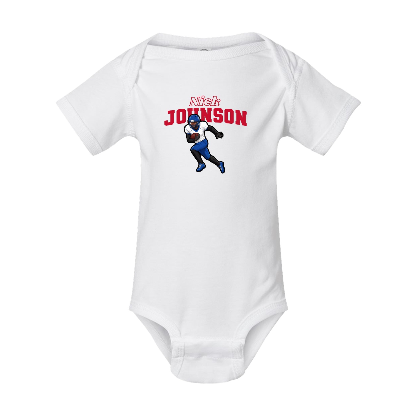 Baby Onesie — Name Arch in White