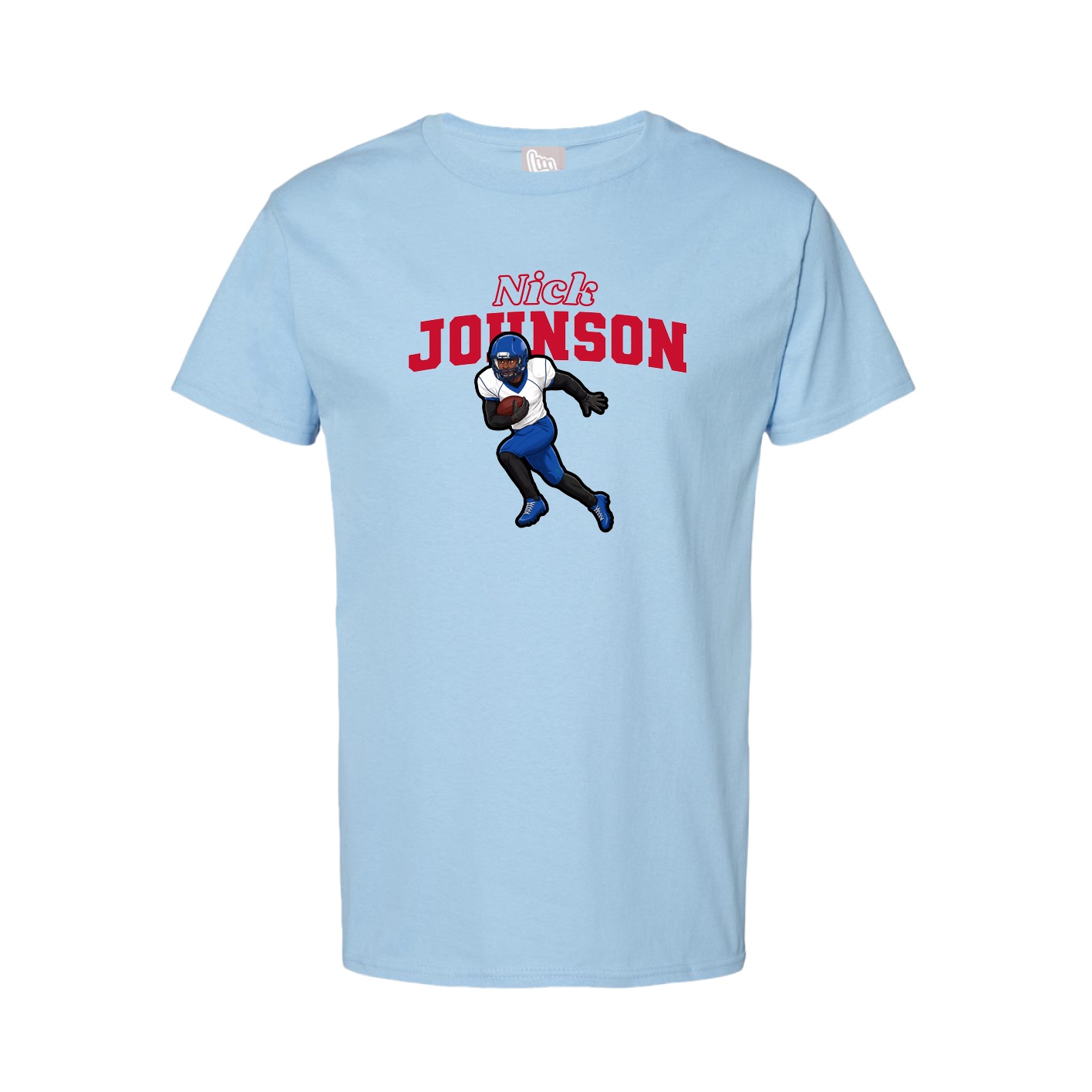 Tee — Name Arch in Light Blue