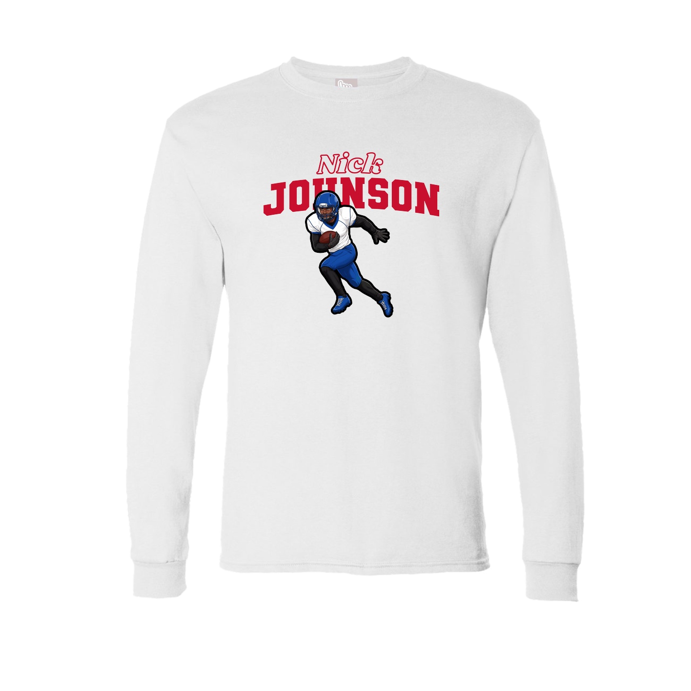 Long Sleeve Tee — Name Arch in White