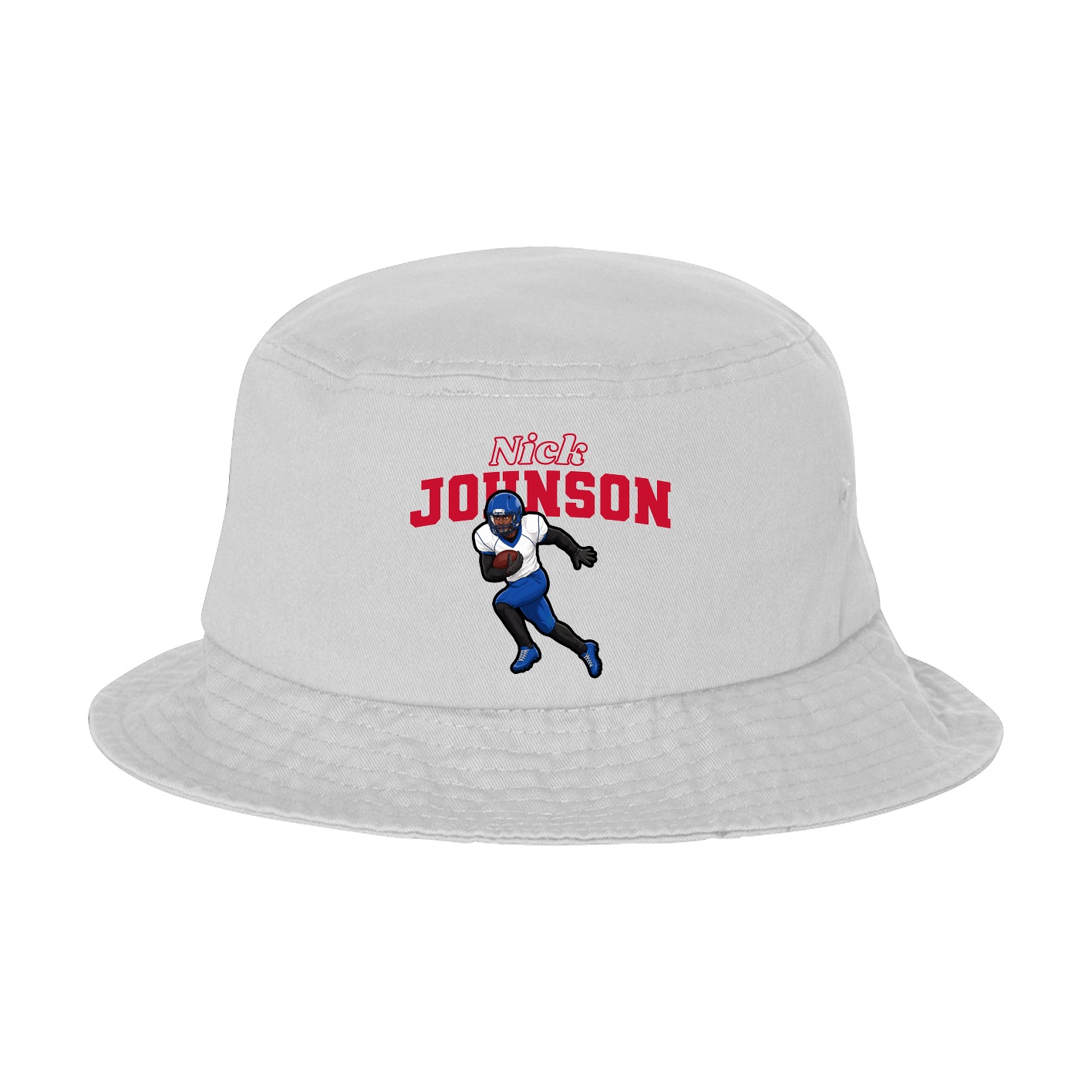 Bucket Cap — Name Arch in White