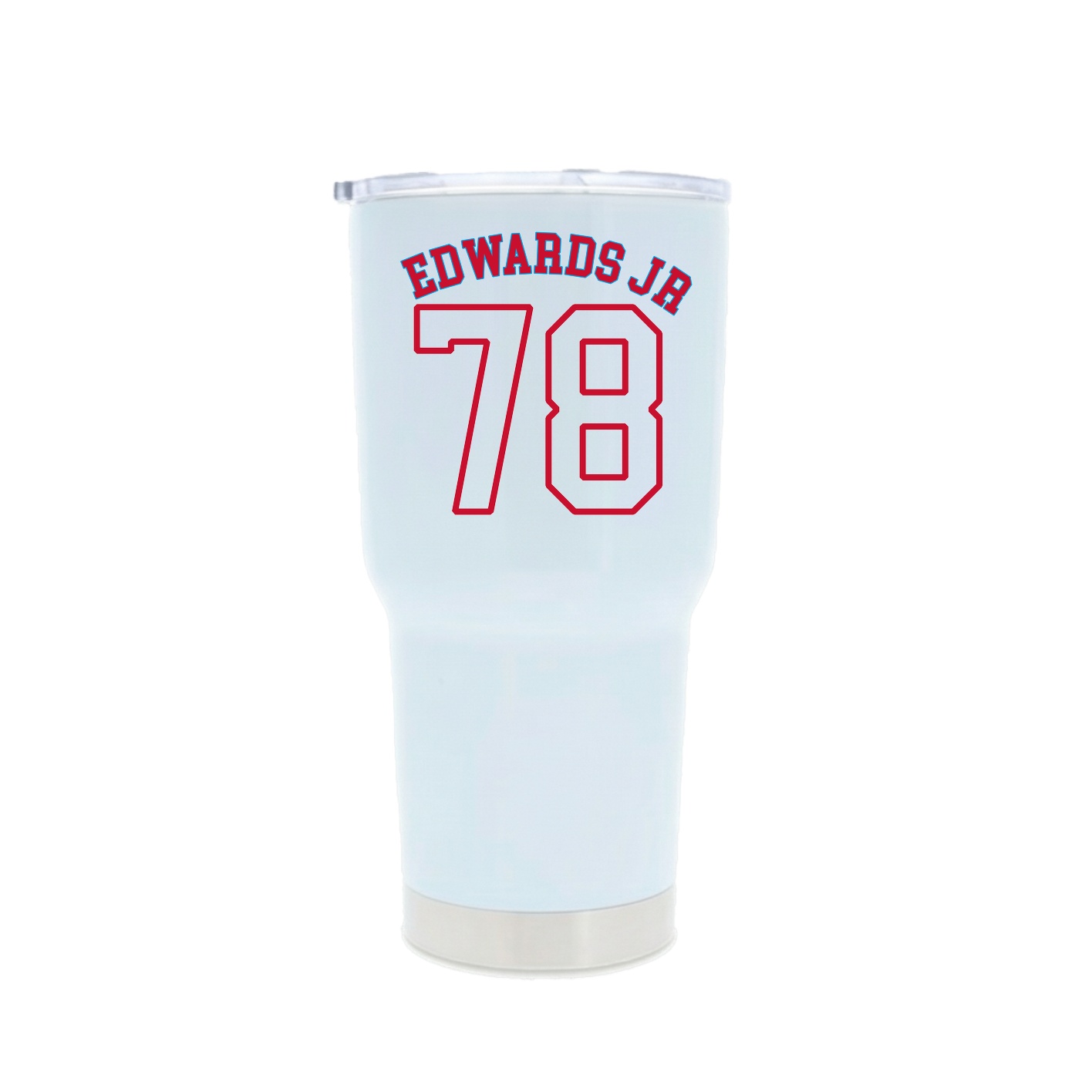 30oz Stainless Steel Tumbler — Shirsey Arch in White