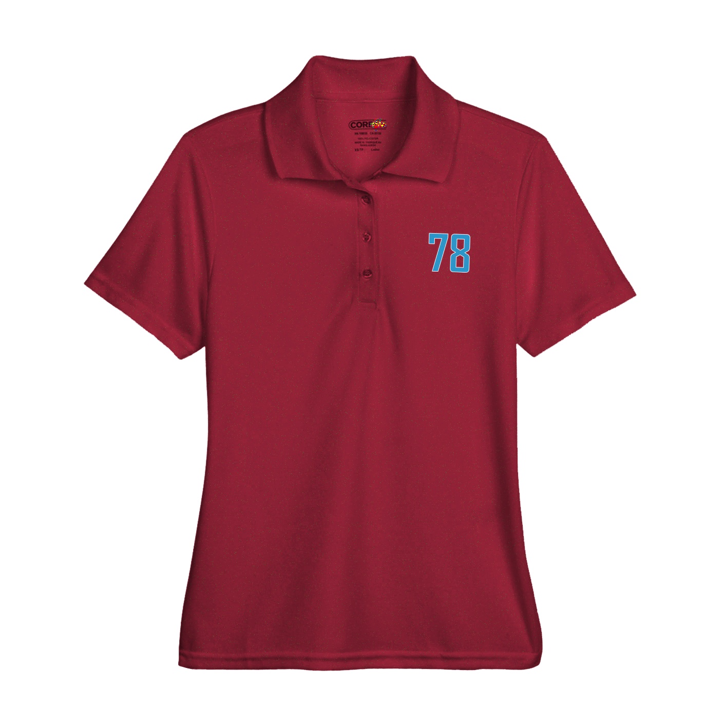 Womens Performance Polo — Front Shirsy in Red
