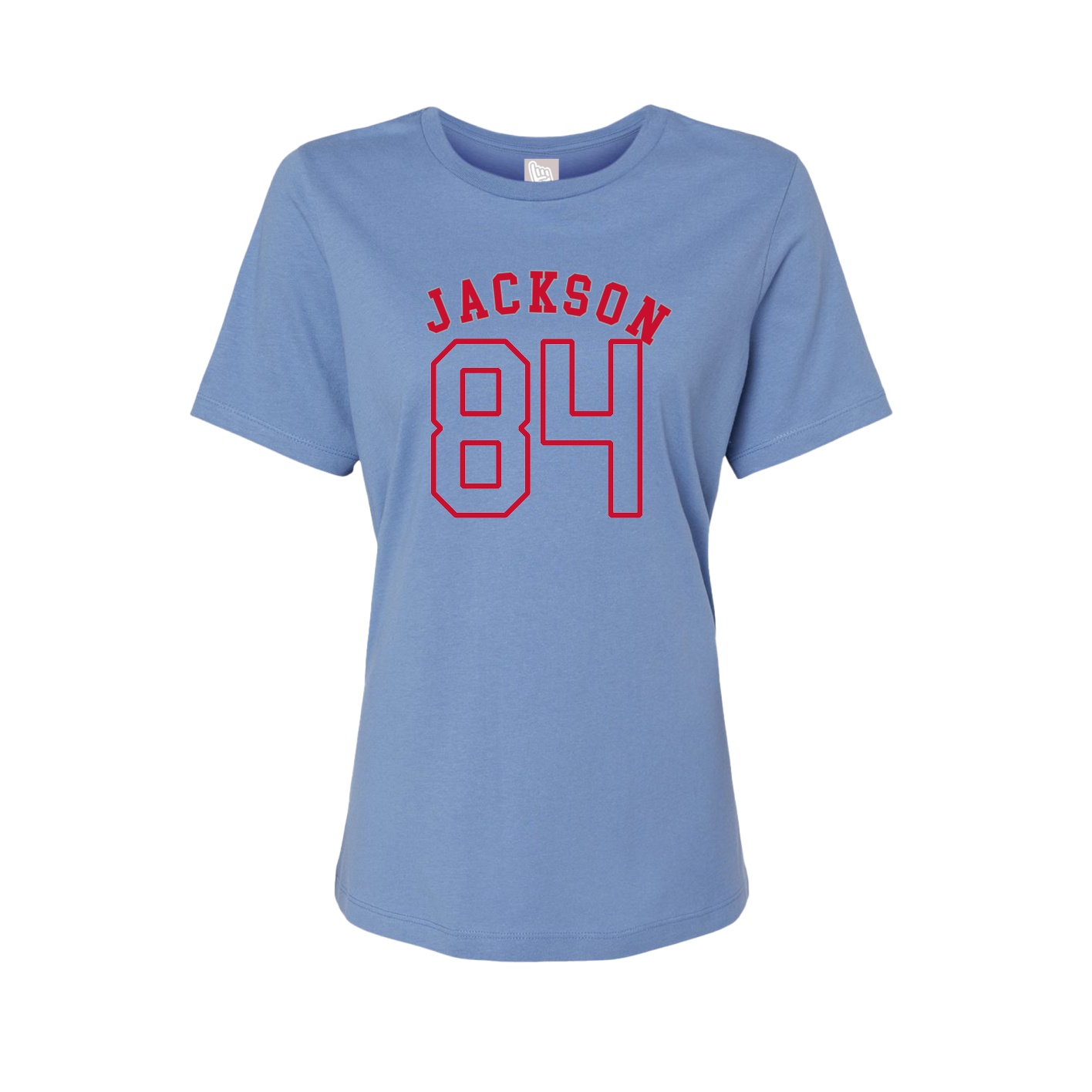 Fitted Women's Tee — Shirsey Arch in Powder Blue