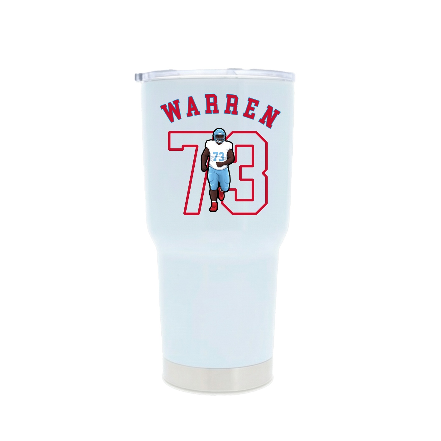 30oz Stainless Steel Tumbler — Shirsey Arch in White