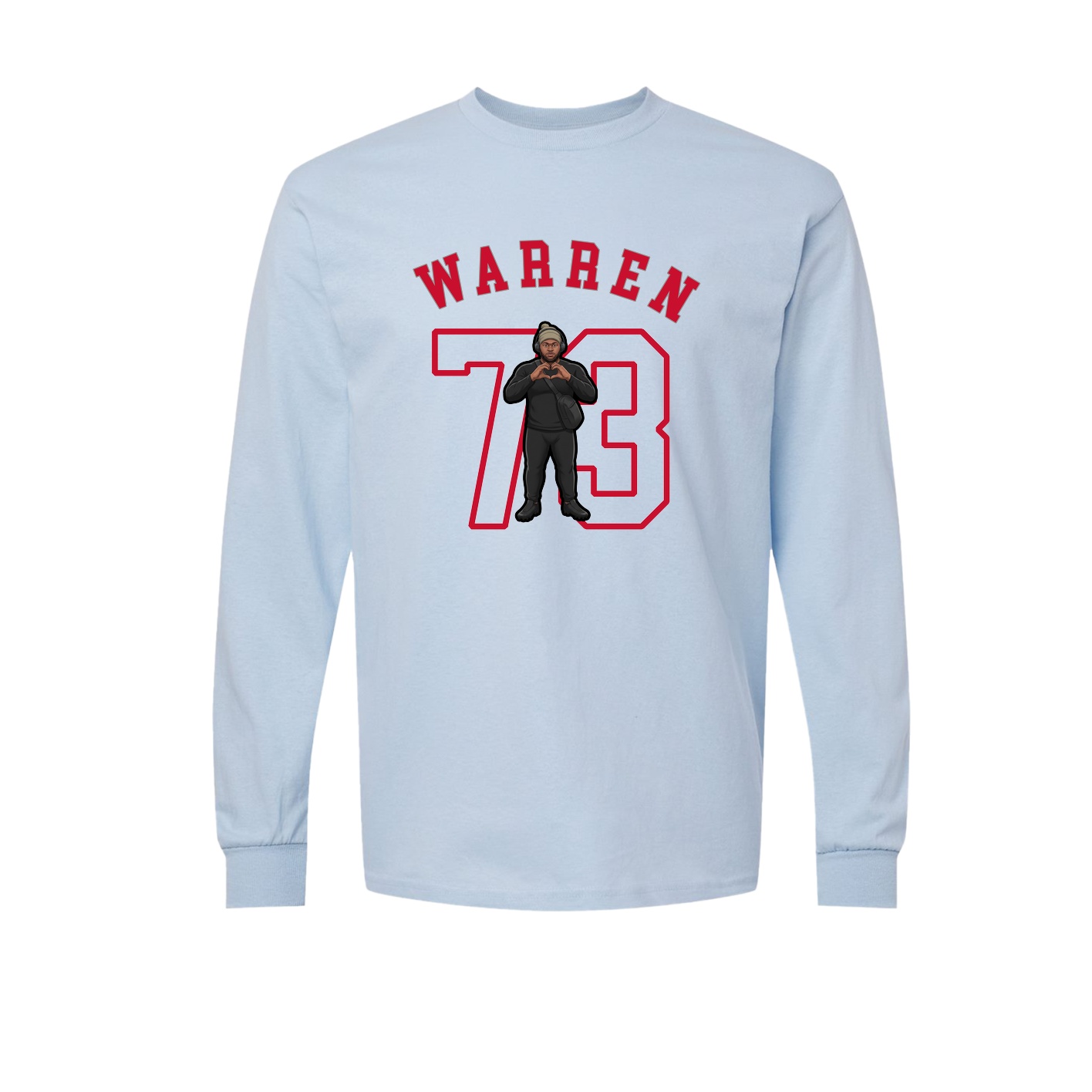 Long Sleeve Tee — Shirsey Arch in Light Blue