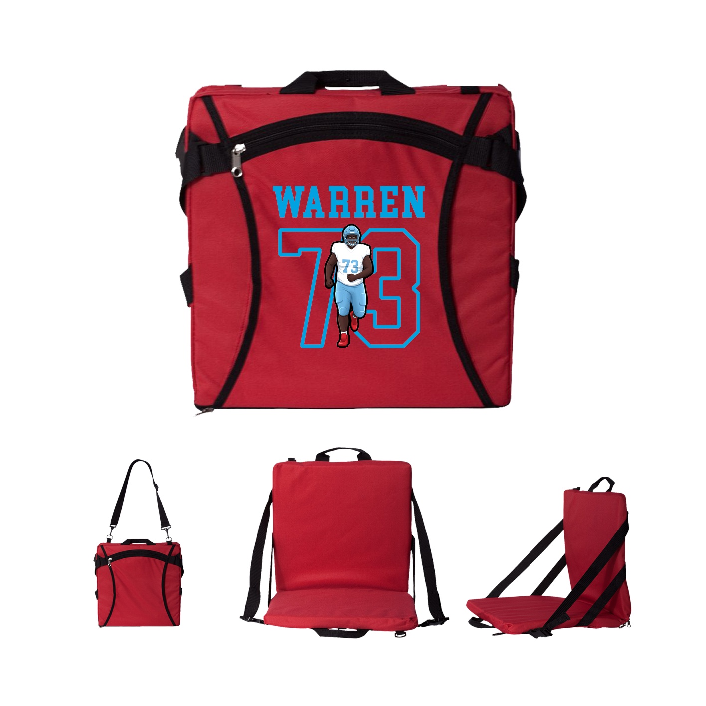Folding Stadium Seat — Shirsey in Red