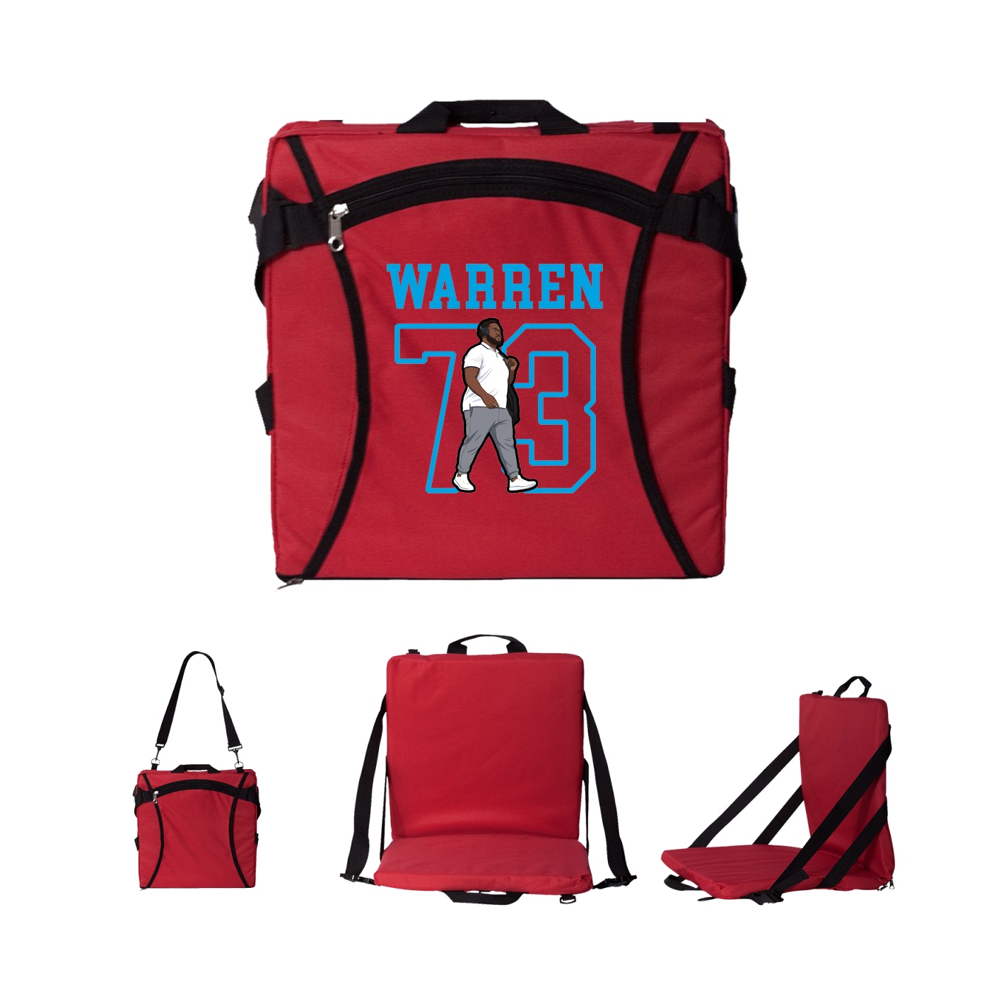 Folding Stadium Seat — Shirsey in Red