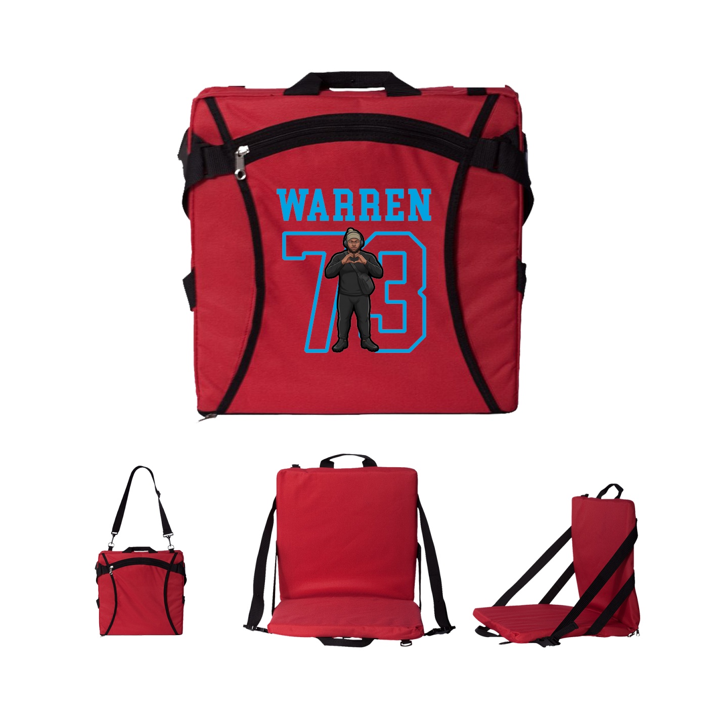 Folding Stadium Seat — Shirsey in Red