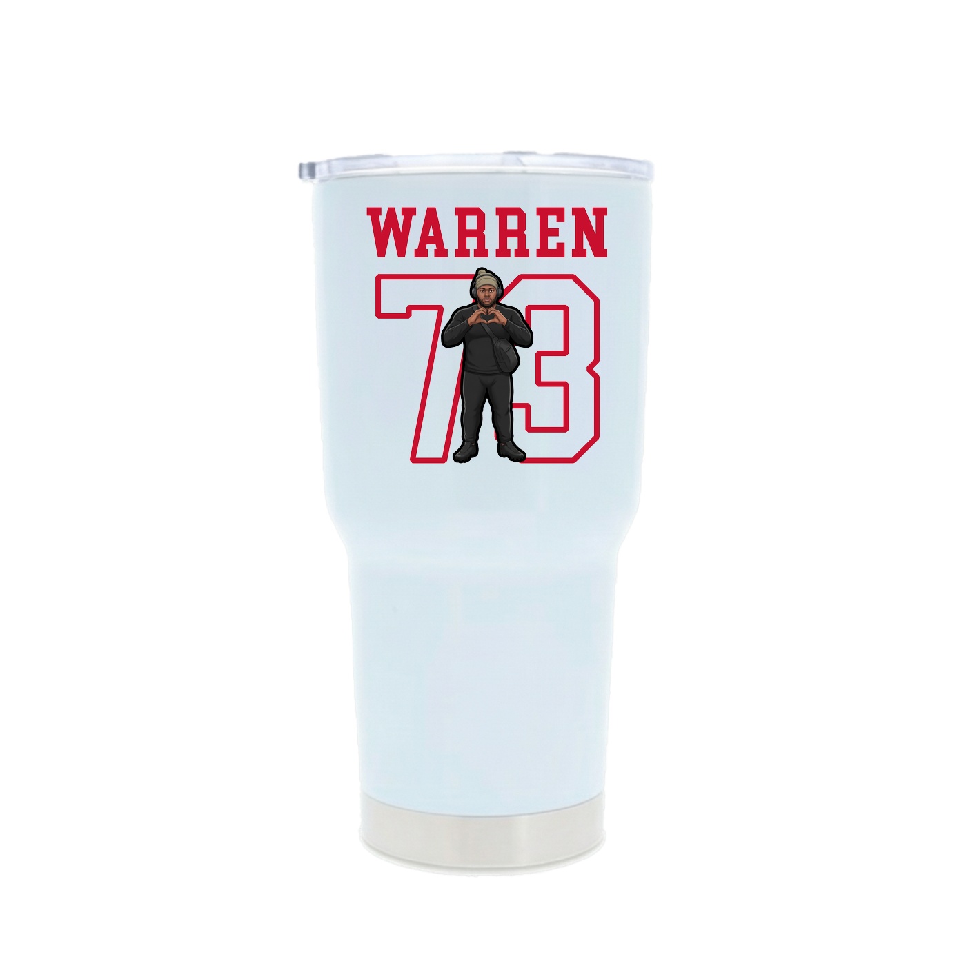30oz Stainless Steel Tumbler — Shirsey in White