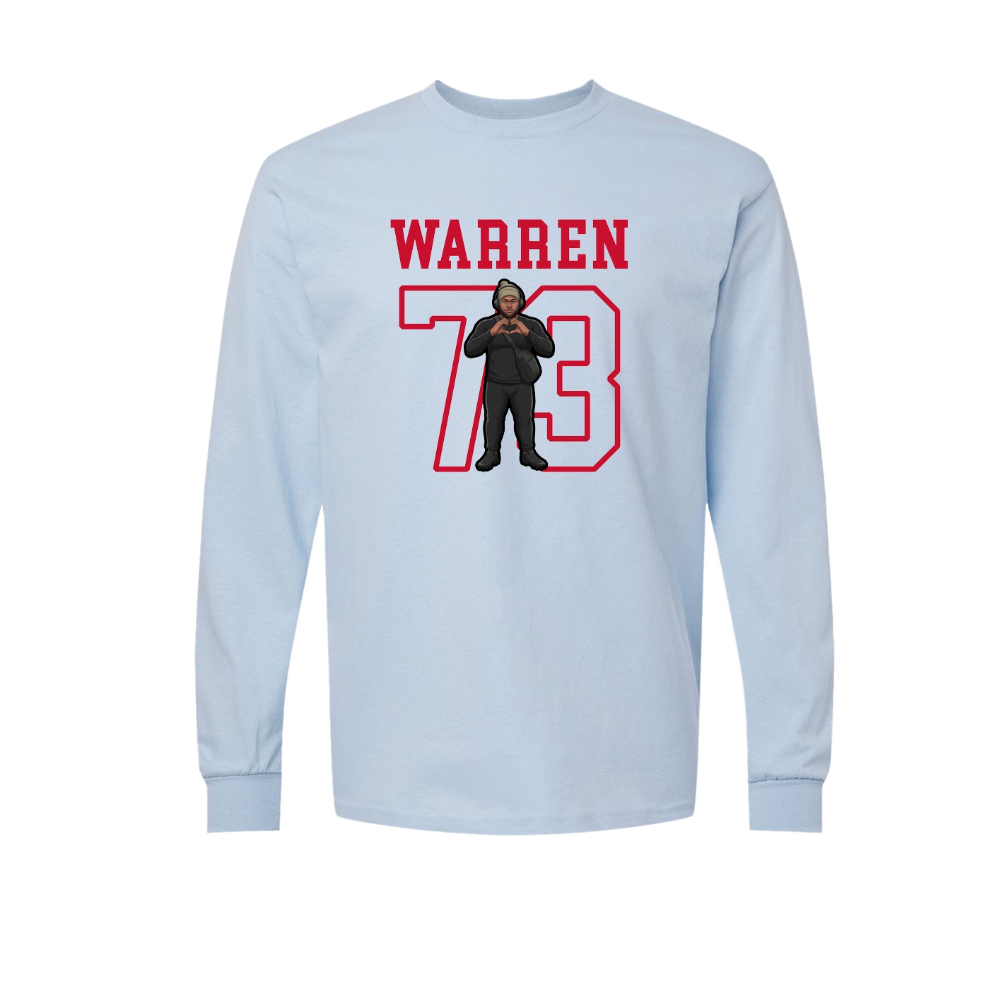 Long Sleeve Tee — Shirsey in Light Blue