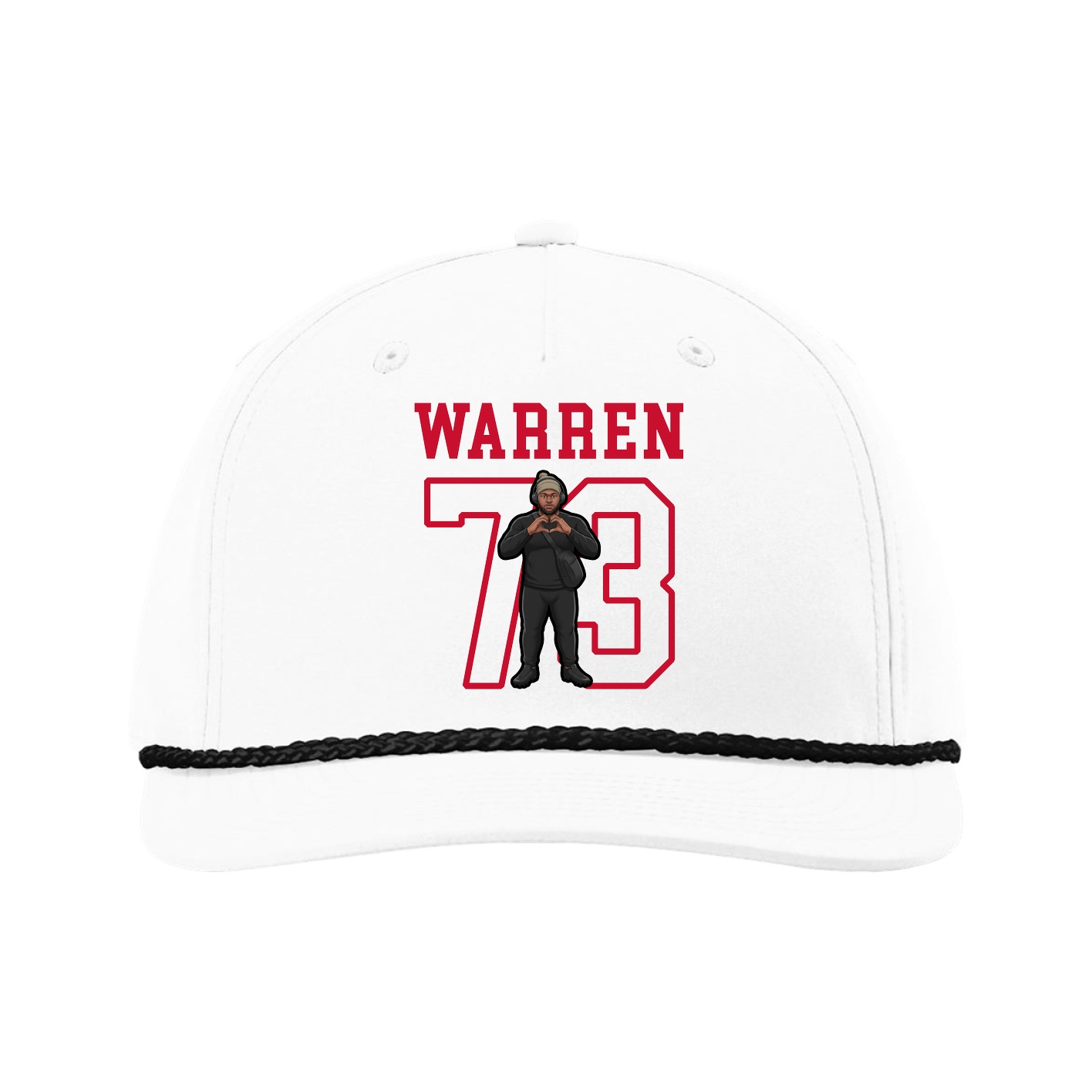 Five-Panel Classic Rope Cap — Shirsey in White
