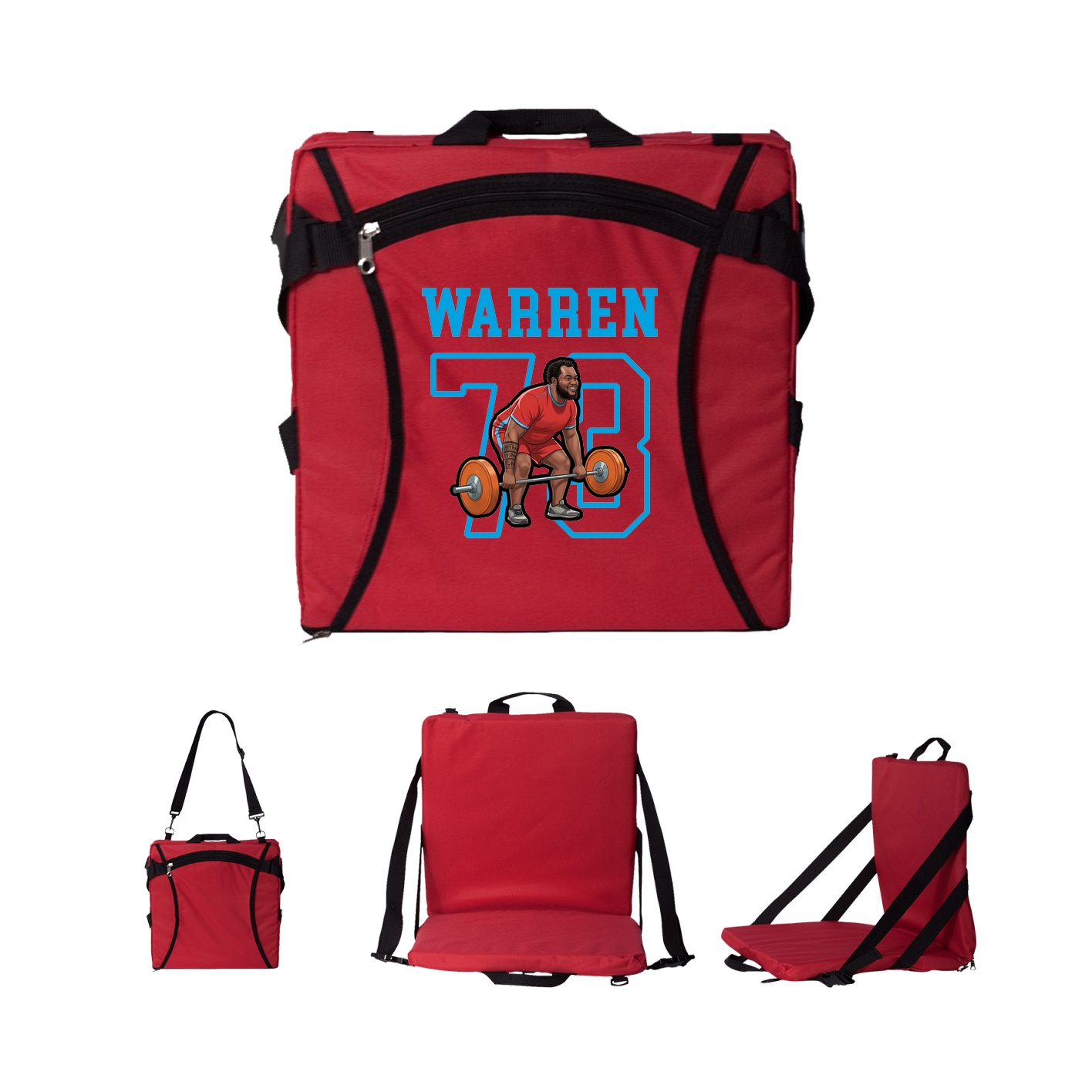 Folding Stadium Seat — Shirsey in Red