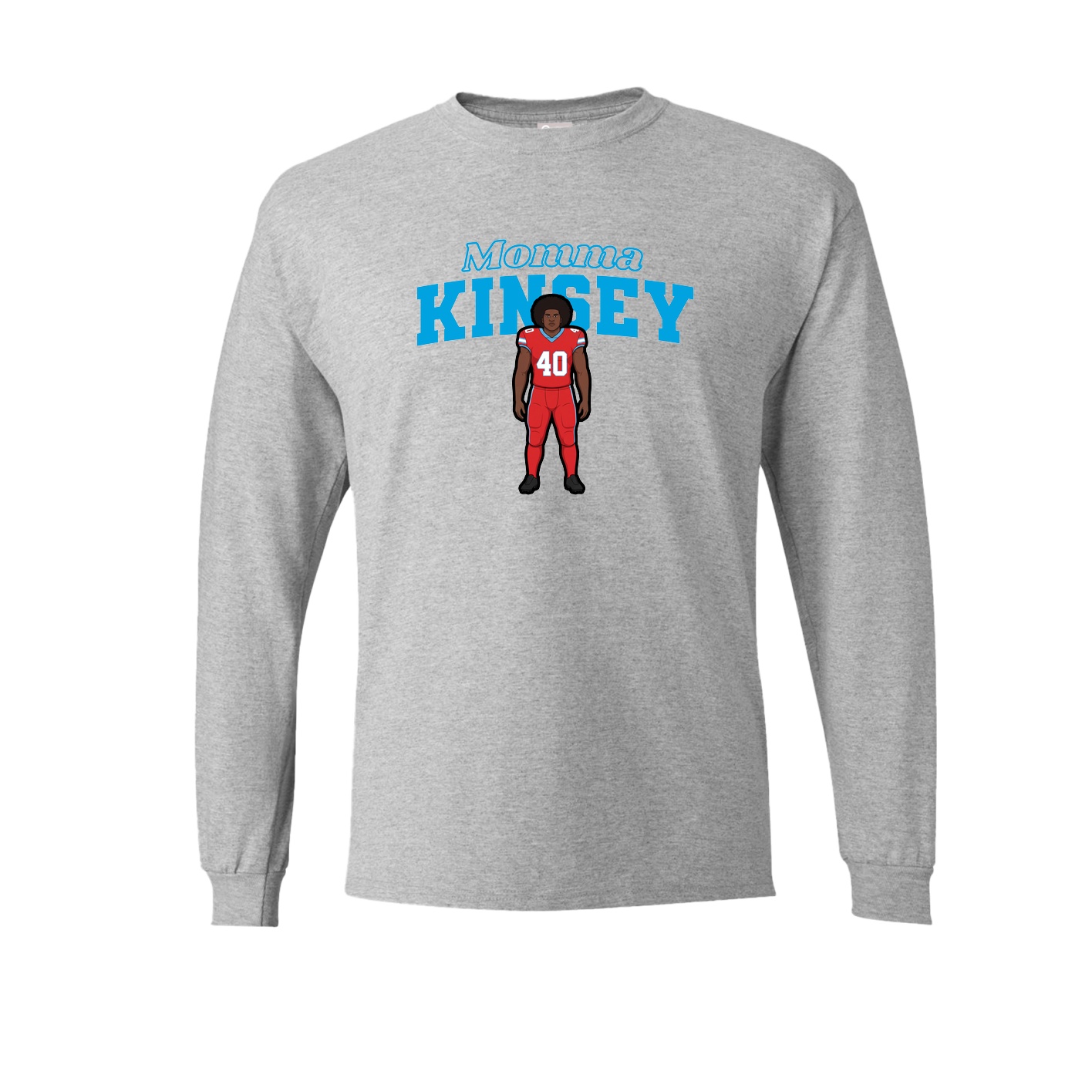 Long Sleeve Tee — Mothers Day Block in Grey
