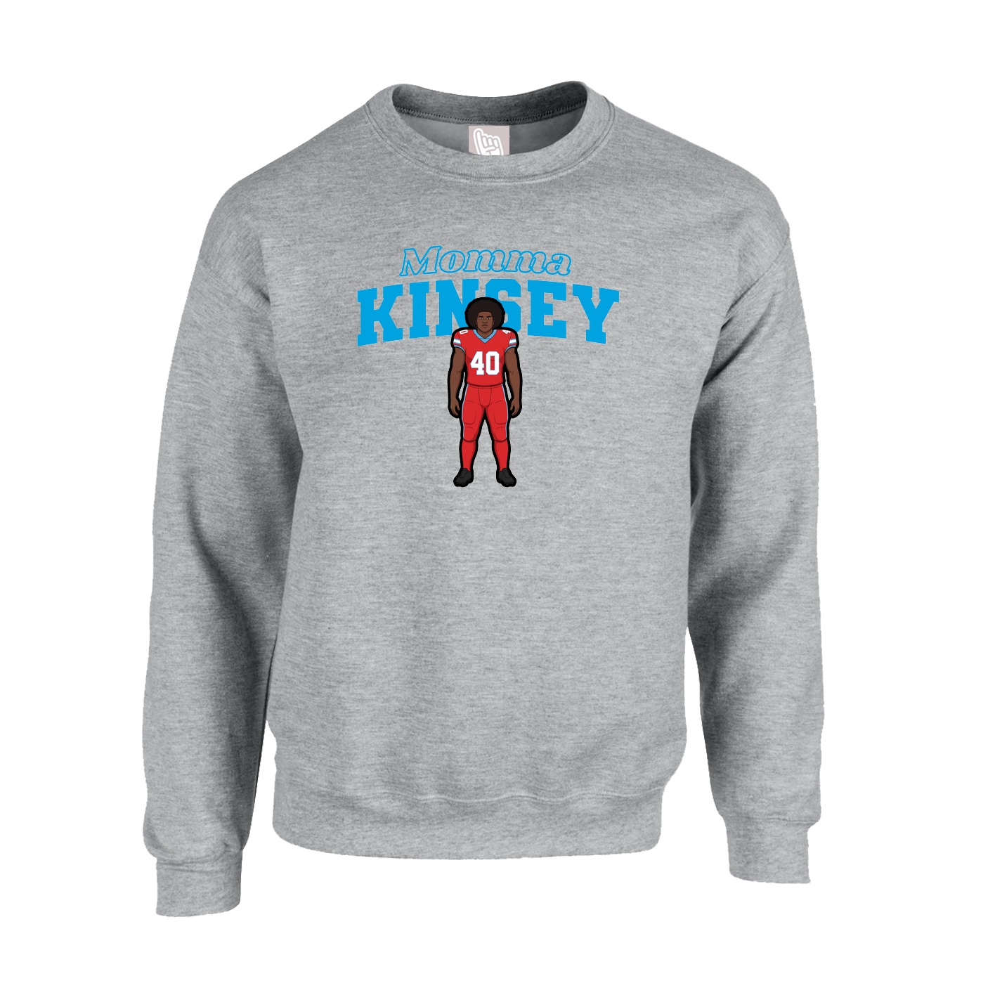 Fleece Crew — Mothers Day Block in Grey
