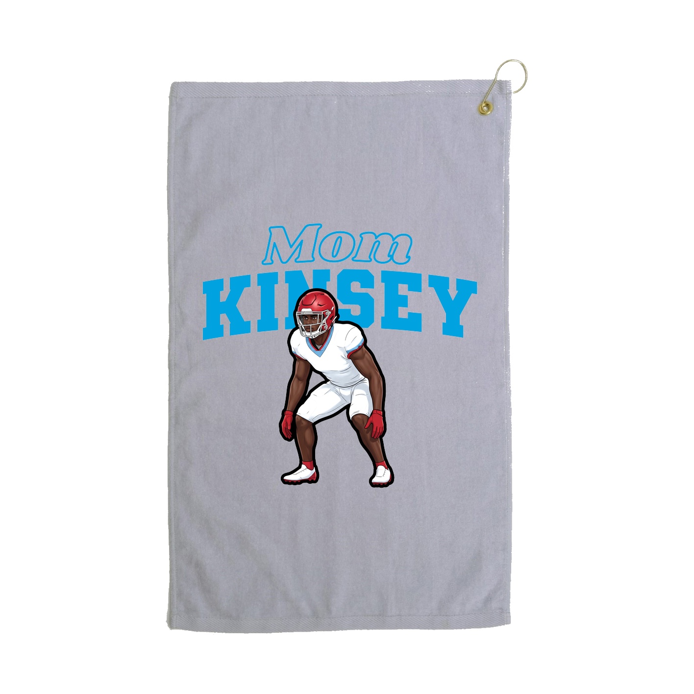 Golf Towel — Mothers Day Block in Grey