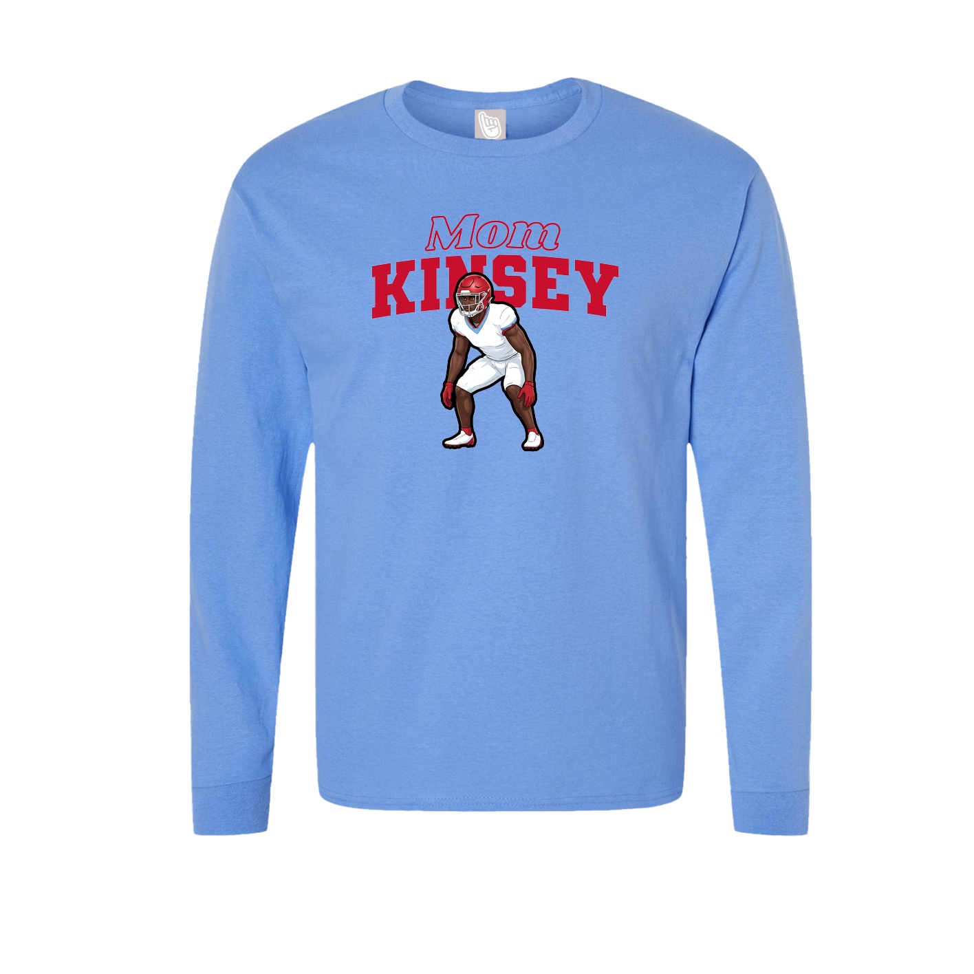 Long Sleeve Tee — Mothers Day Block in Powder Blue