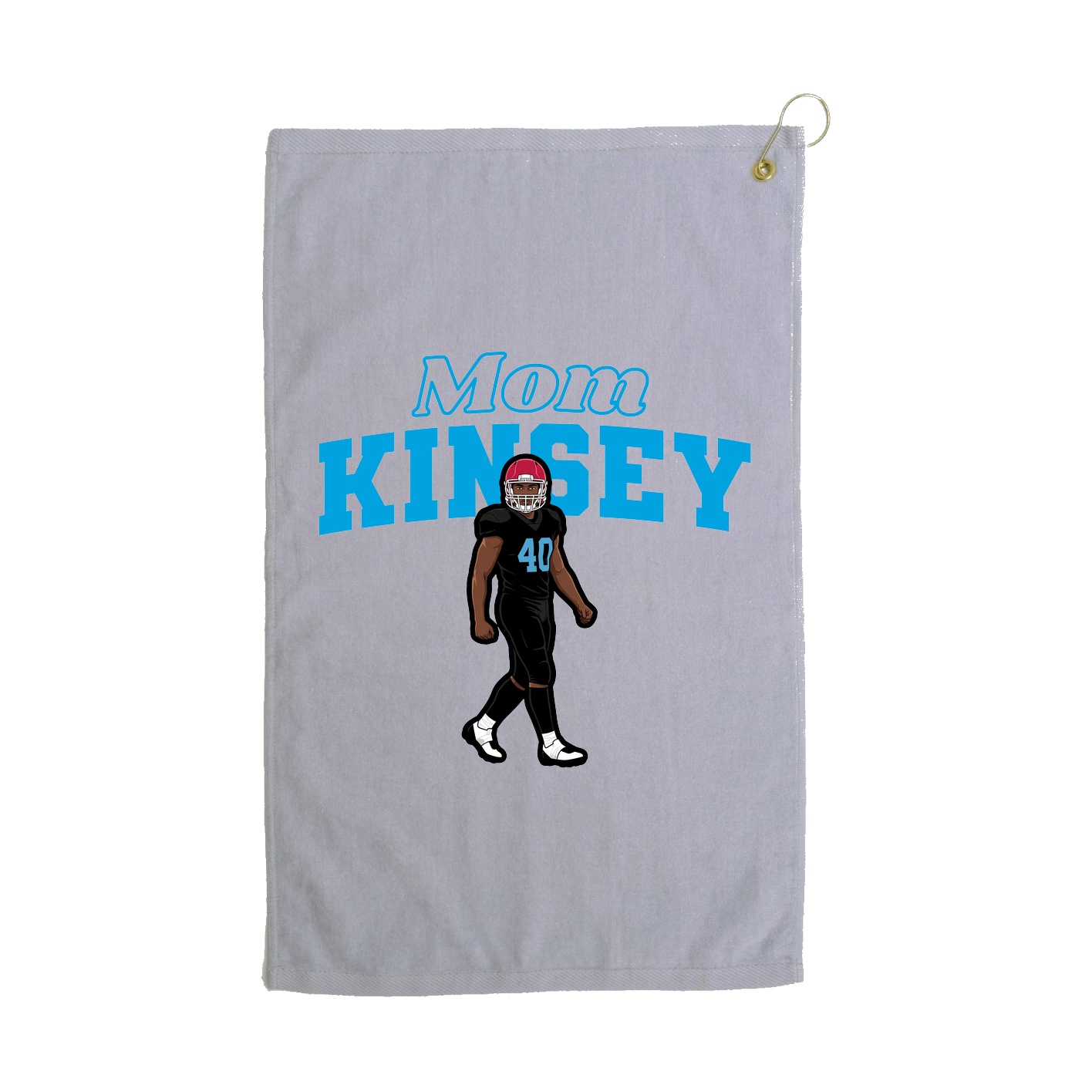 Golf Towel — Mothers Day Block in Grey