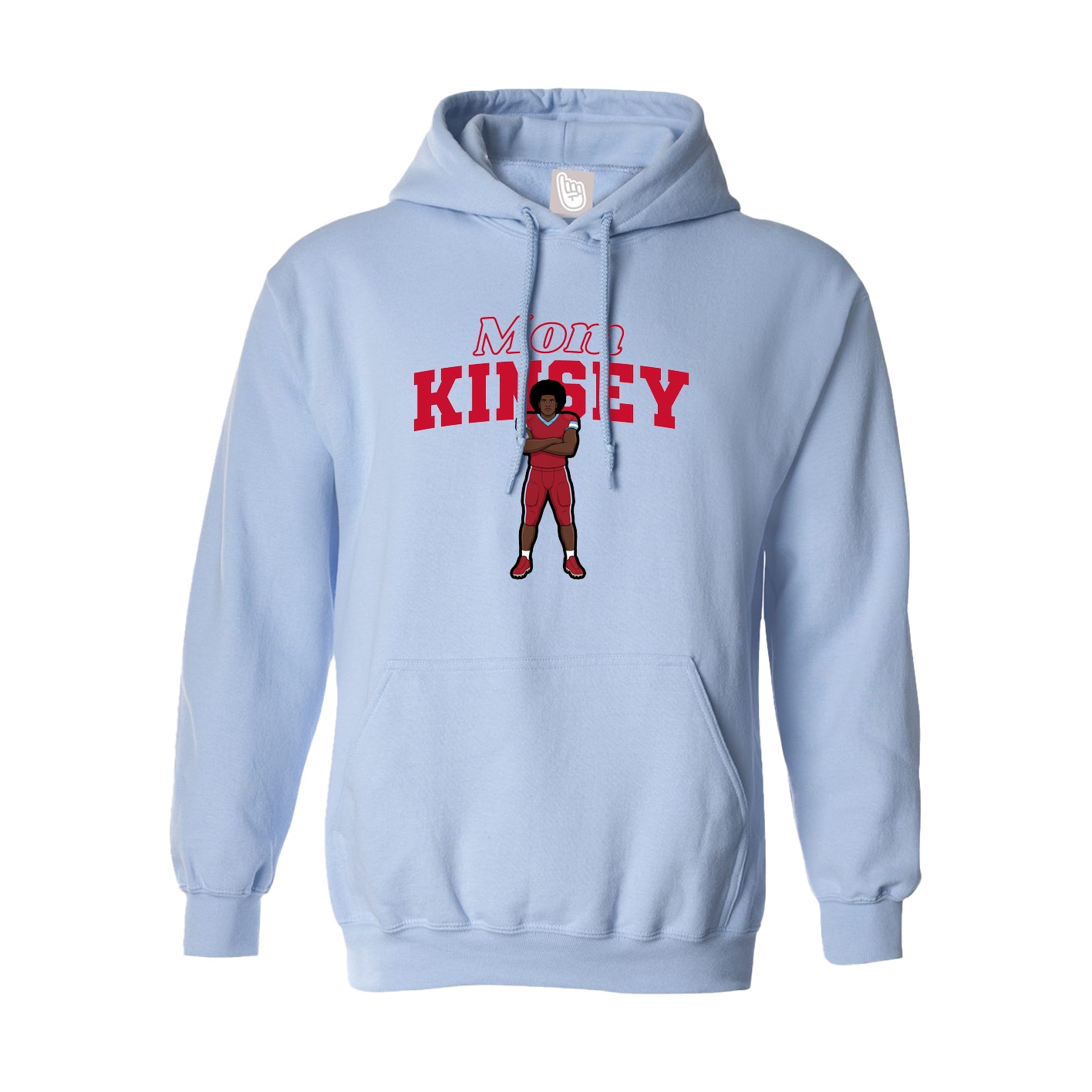 Hoodie — Mothers Day Block in Light Blue
