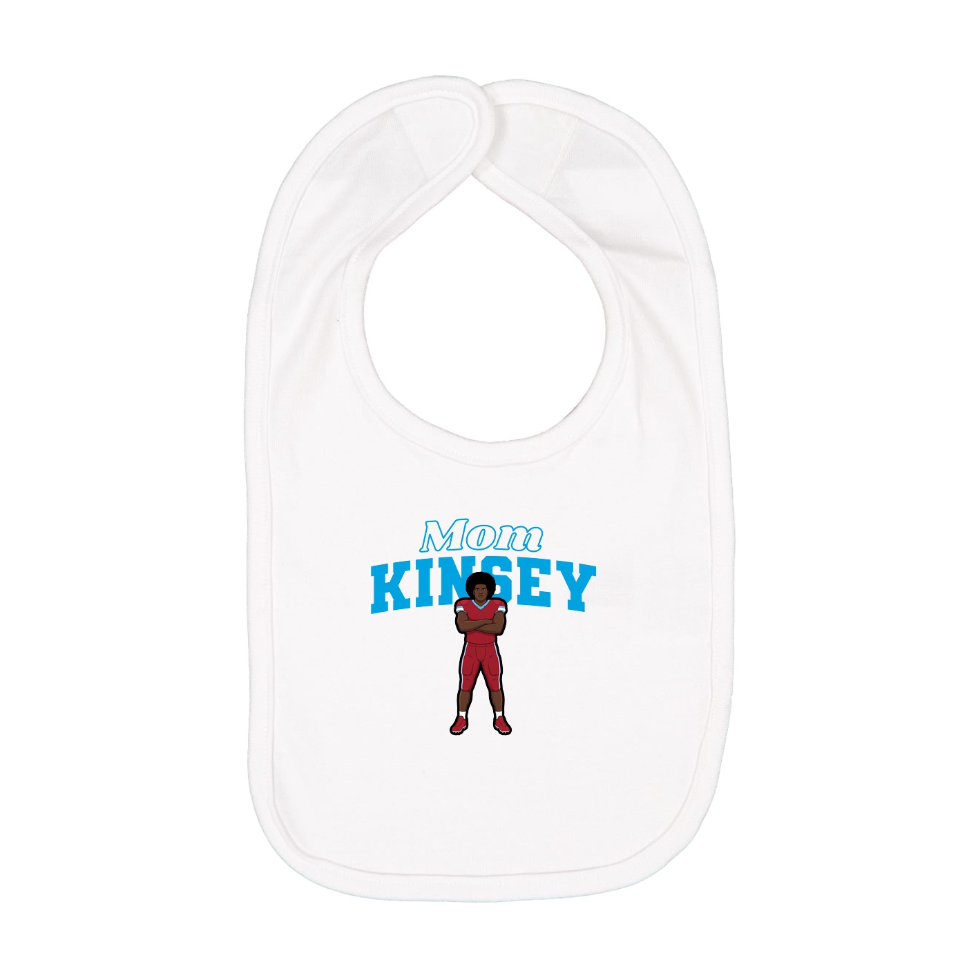 Infant Bib — Mothers Day Block in White