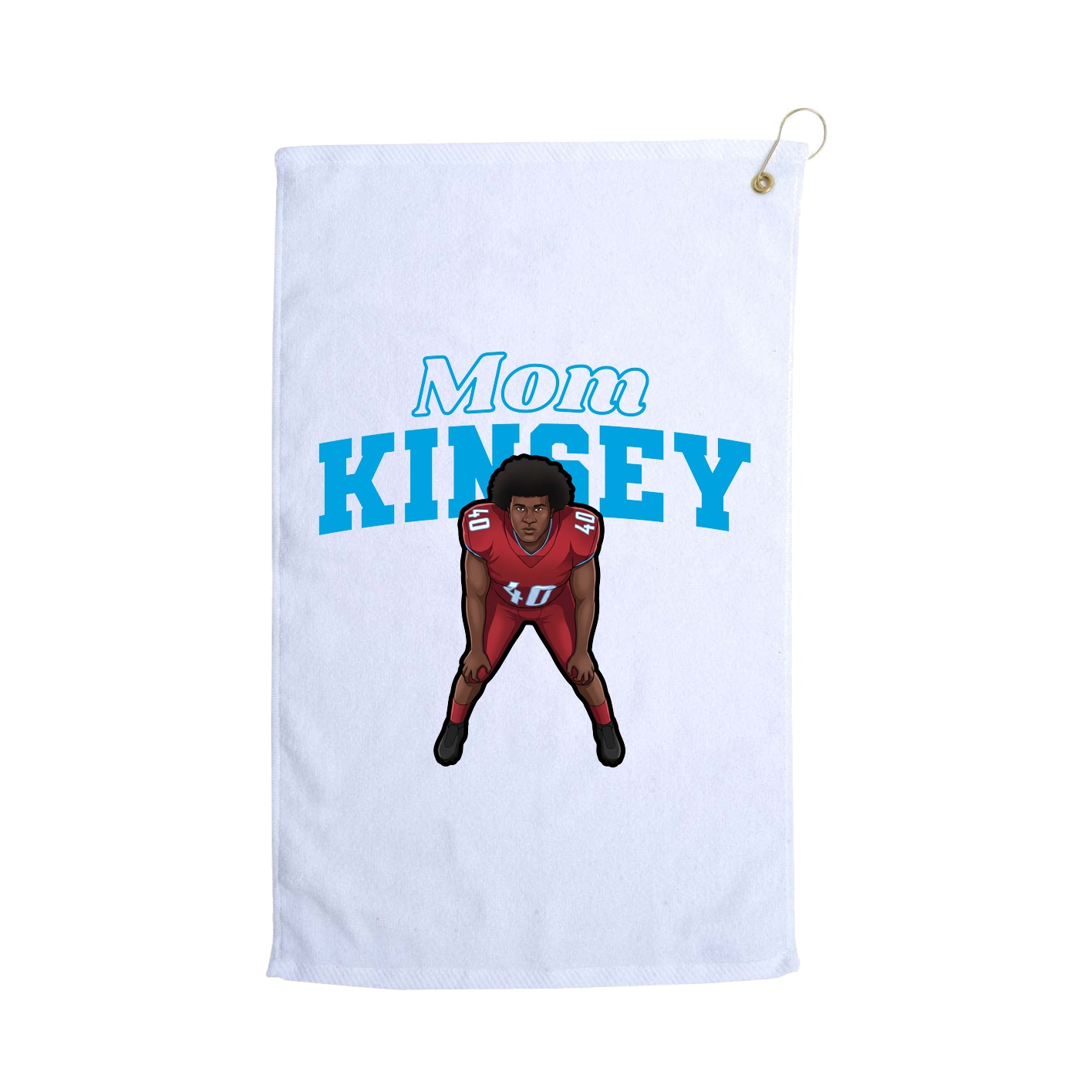Golf Towel — Mothers Day Block in White