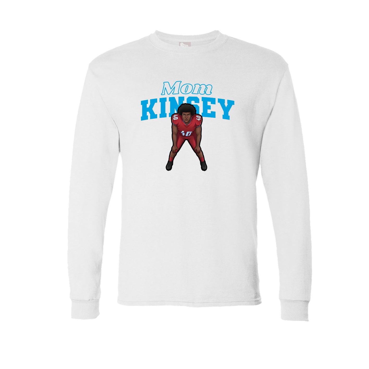 Long Sleeve Tee — Mothers Day Block in White