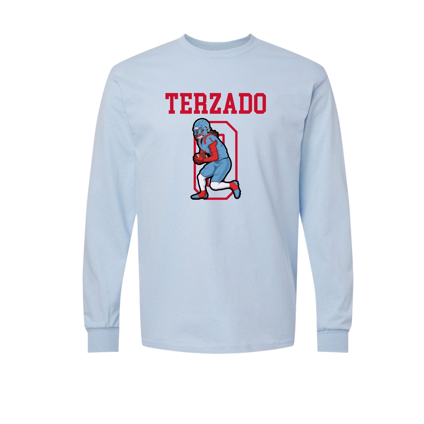 Long Sleeve Tee — Shirsey in Light Blue