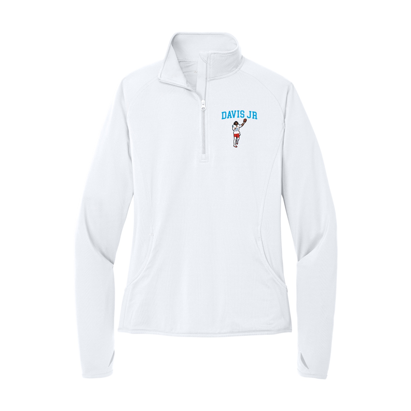 Women's Q-Zip Pullover — Shirsey in White