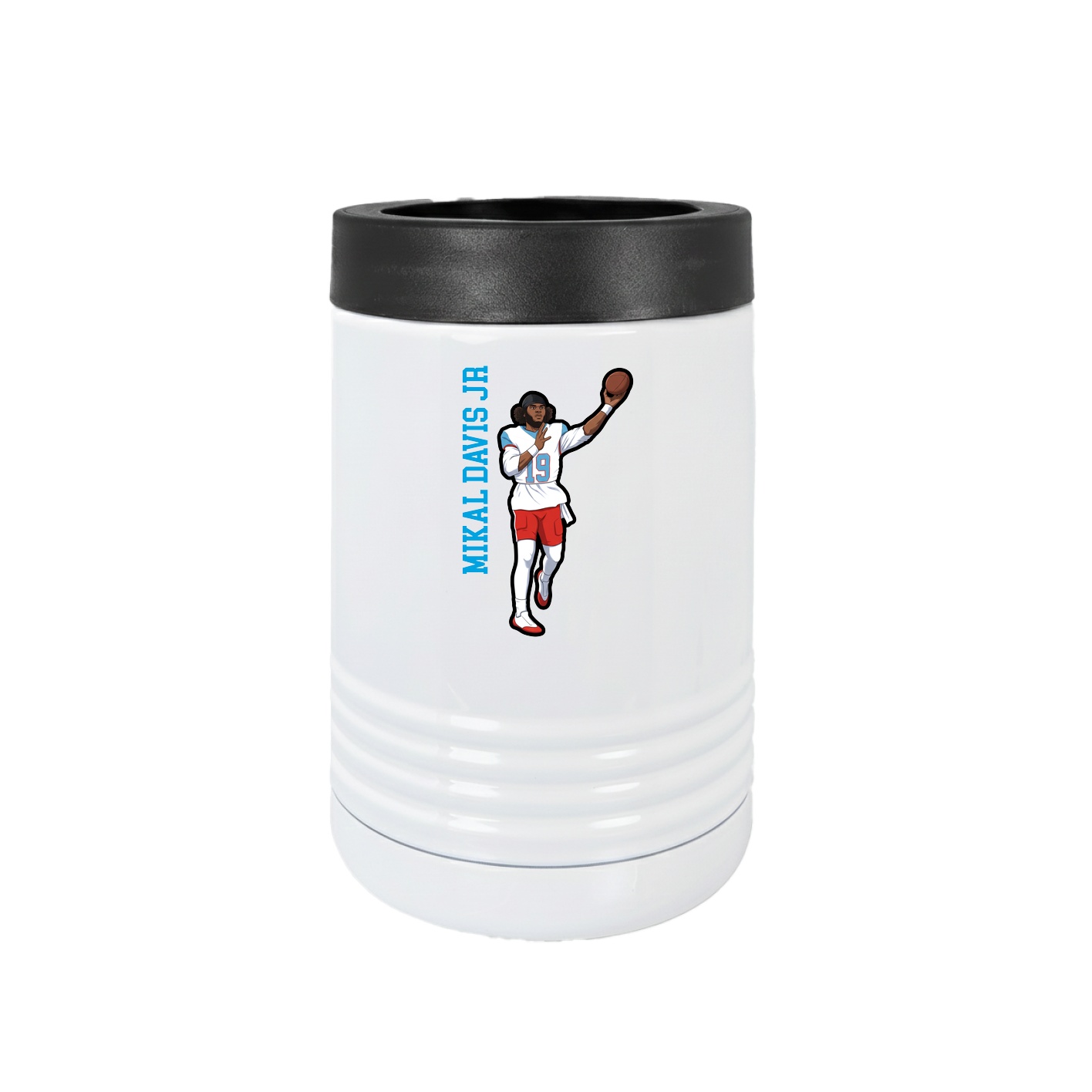 Beverage Holder — Name Vertical in White