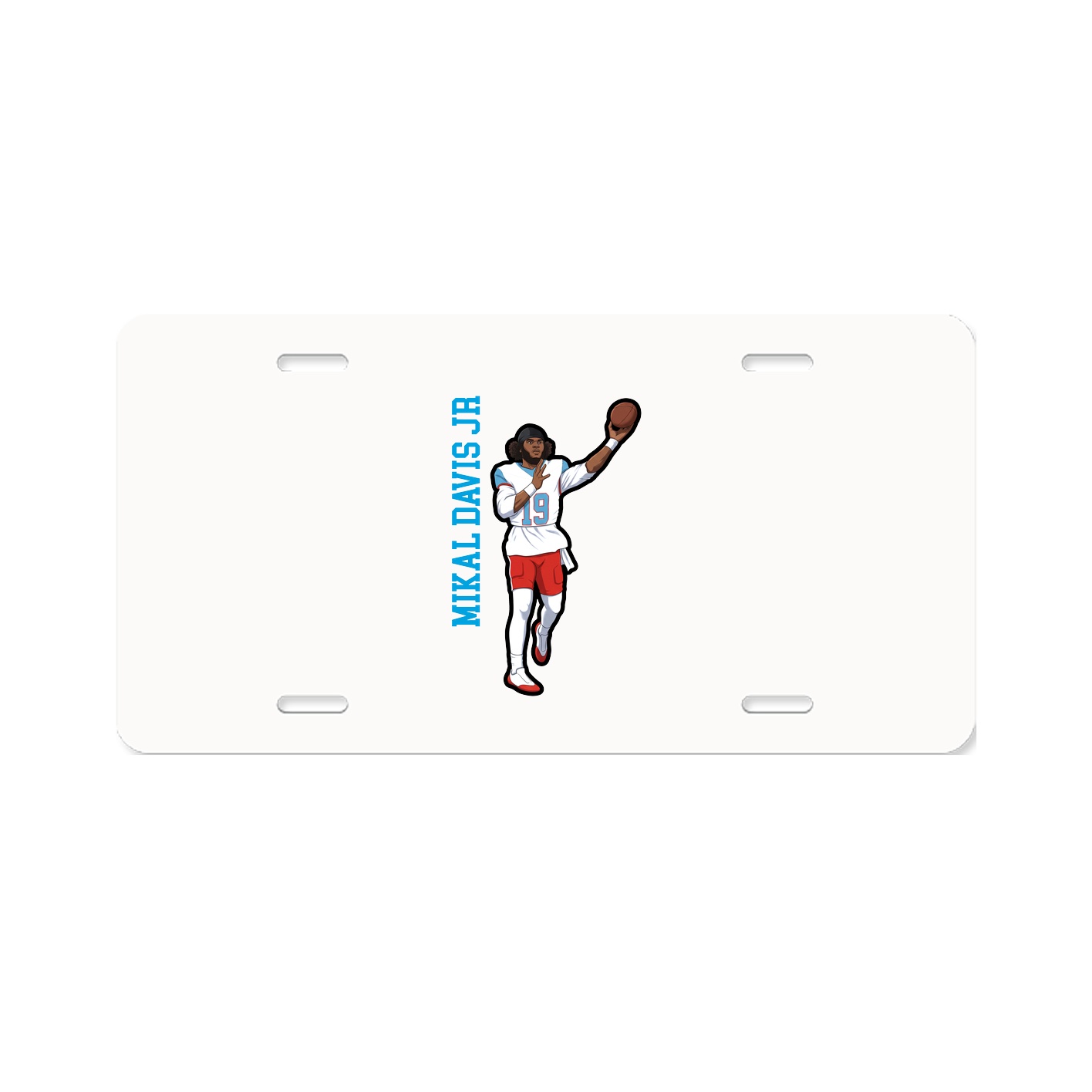 License Plate — Name Vertical in Classic