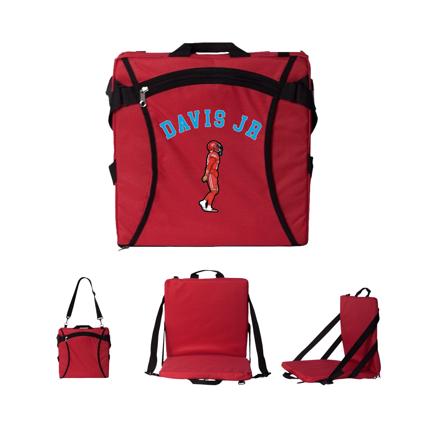 Folding Stadium Seat — Shirsey Arch in Red