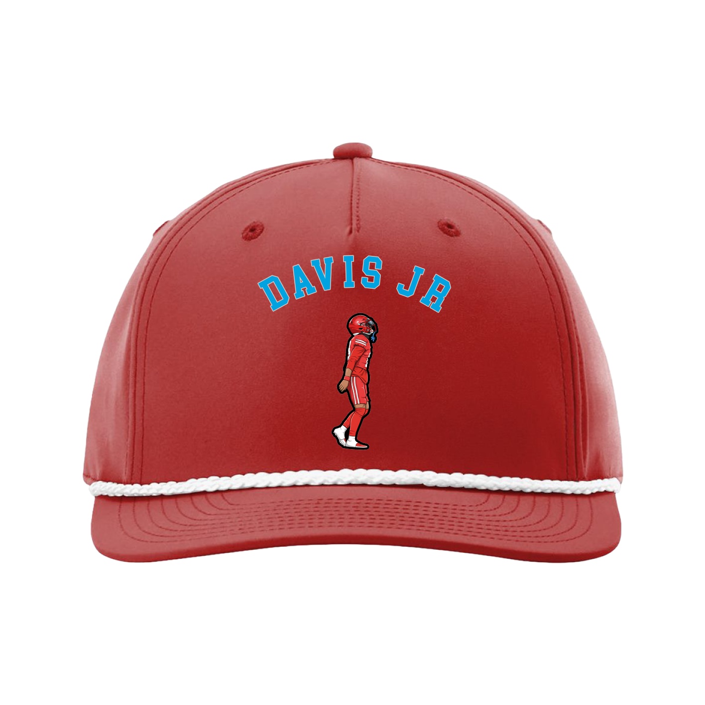 Five-Panel Classic Rope Cap — Shirsey Arch in Red