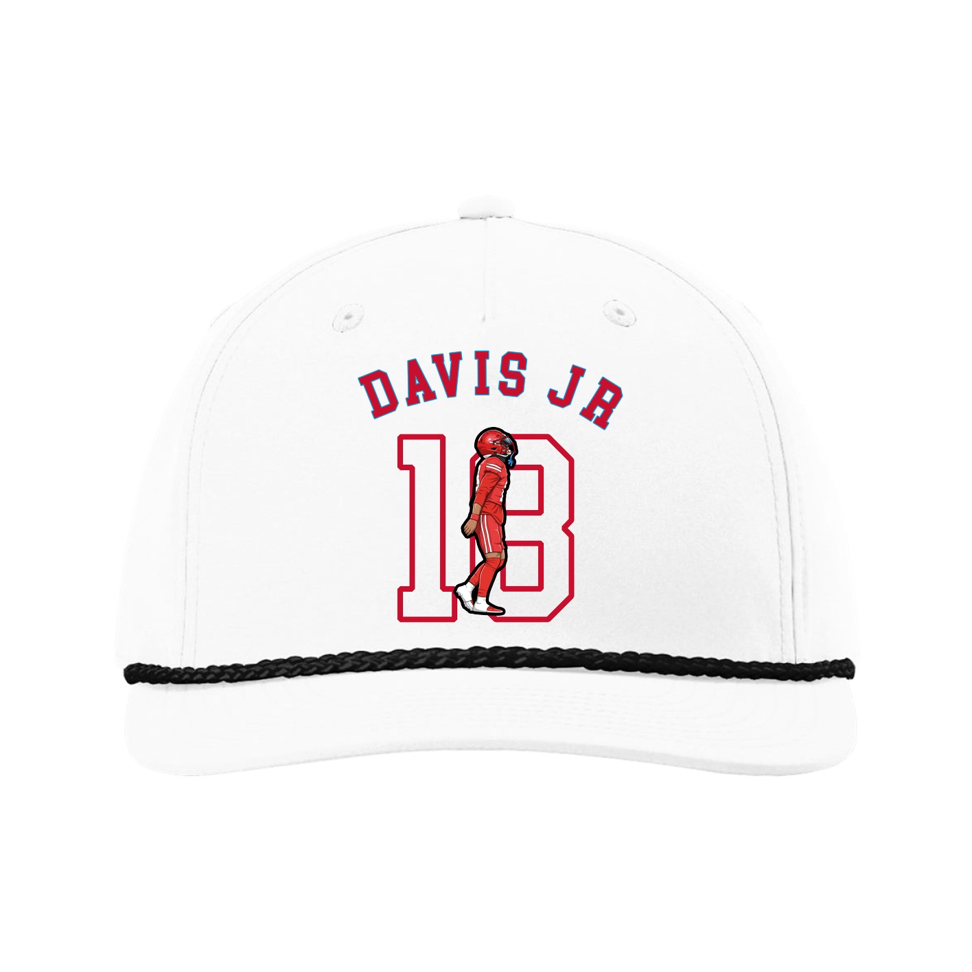 Five-Panel Classic Rope Cap — Shirsey Arch in White