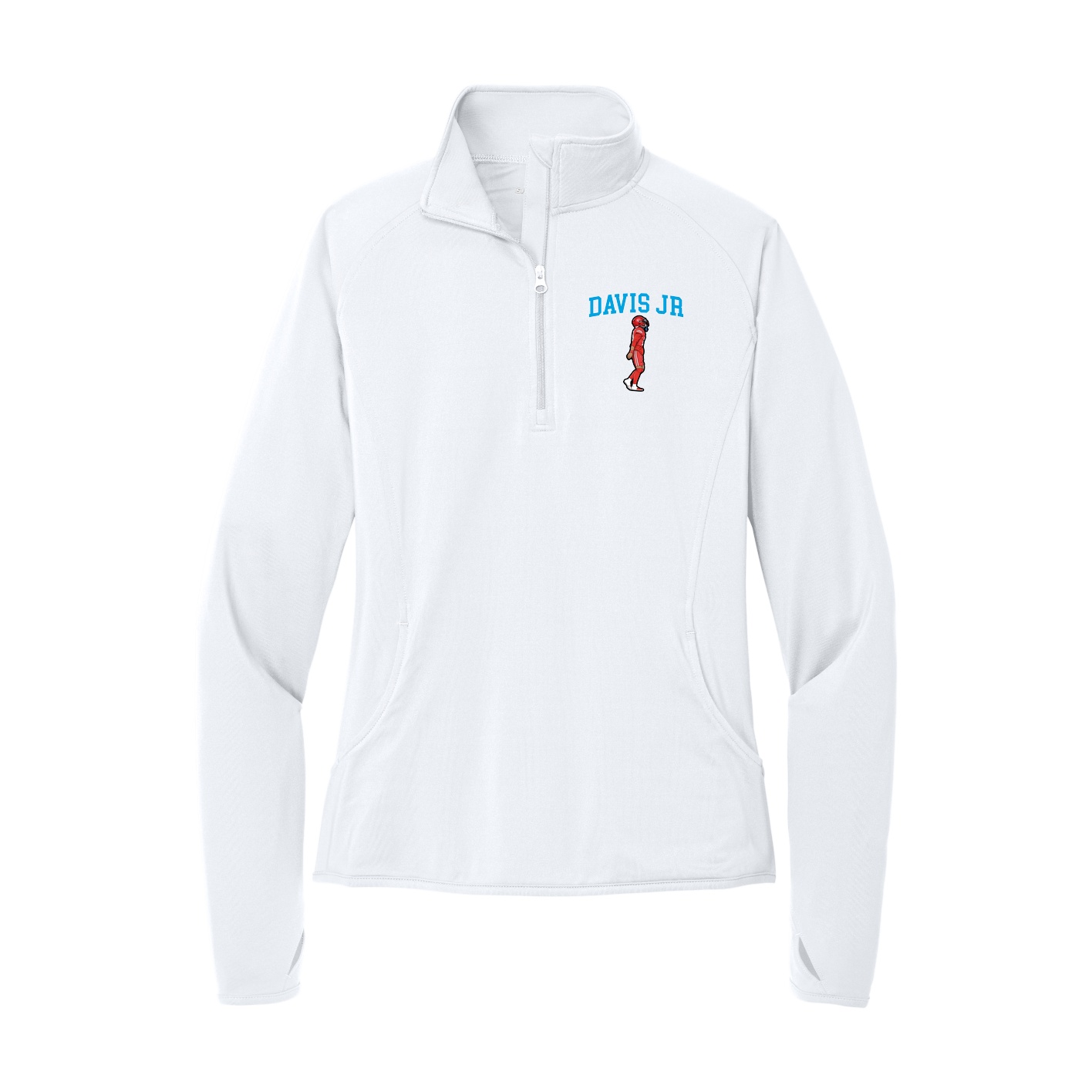 Women's Q-Zip Pullover — Shirsey in White