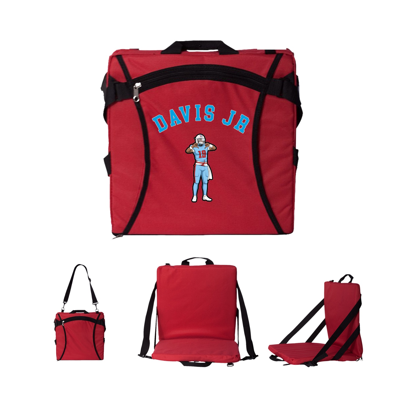 Folding Stadium Seat — Shirsey Arch in Red
